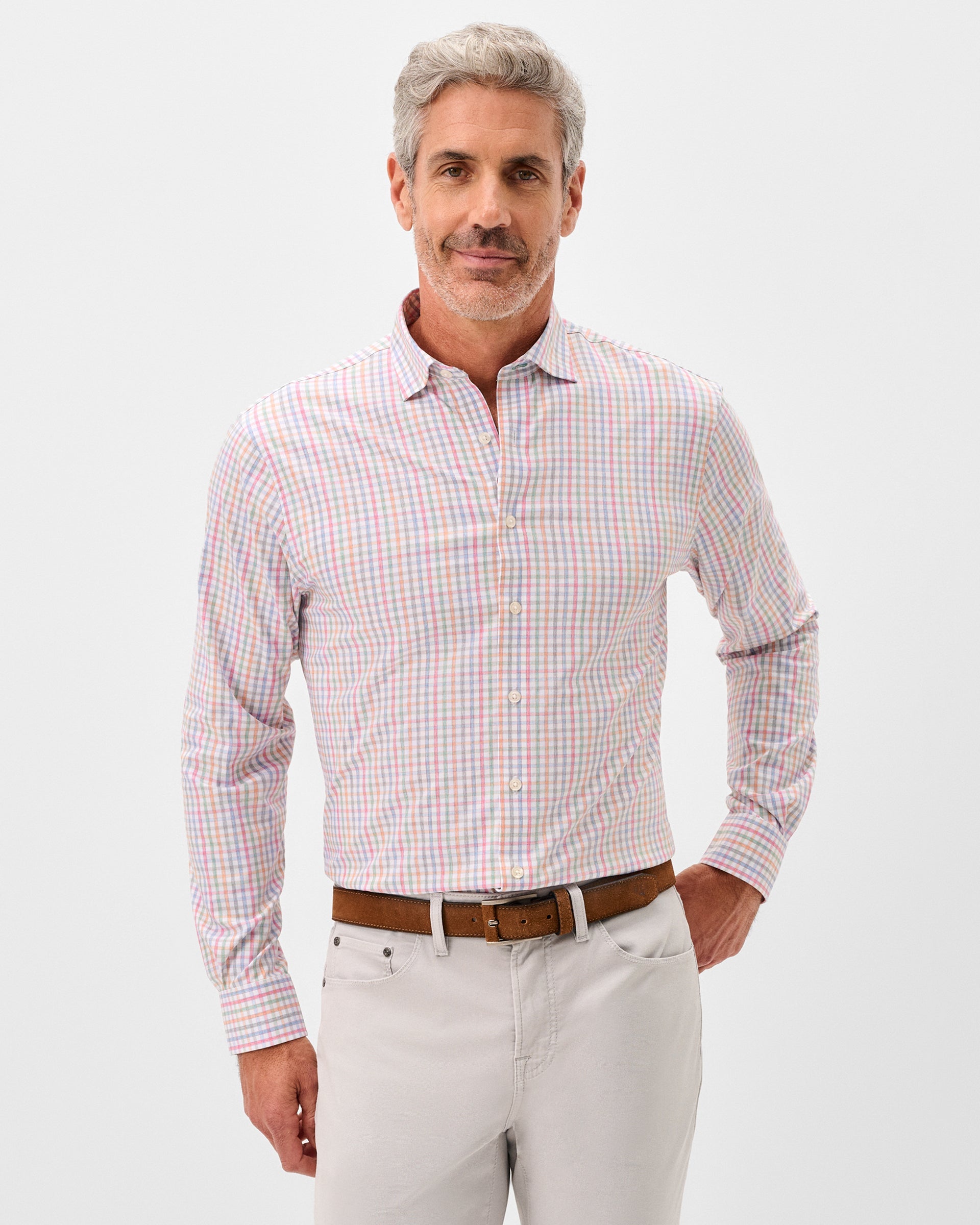 Johnnie-O Everyday Performance Button Down Shirt - Albie, White