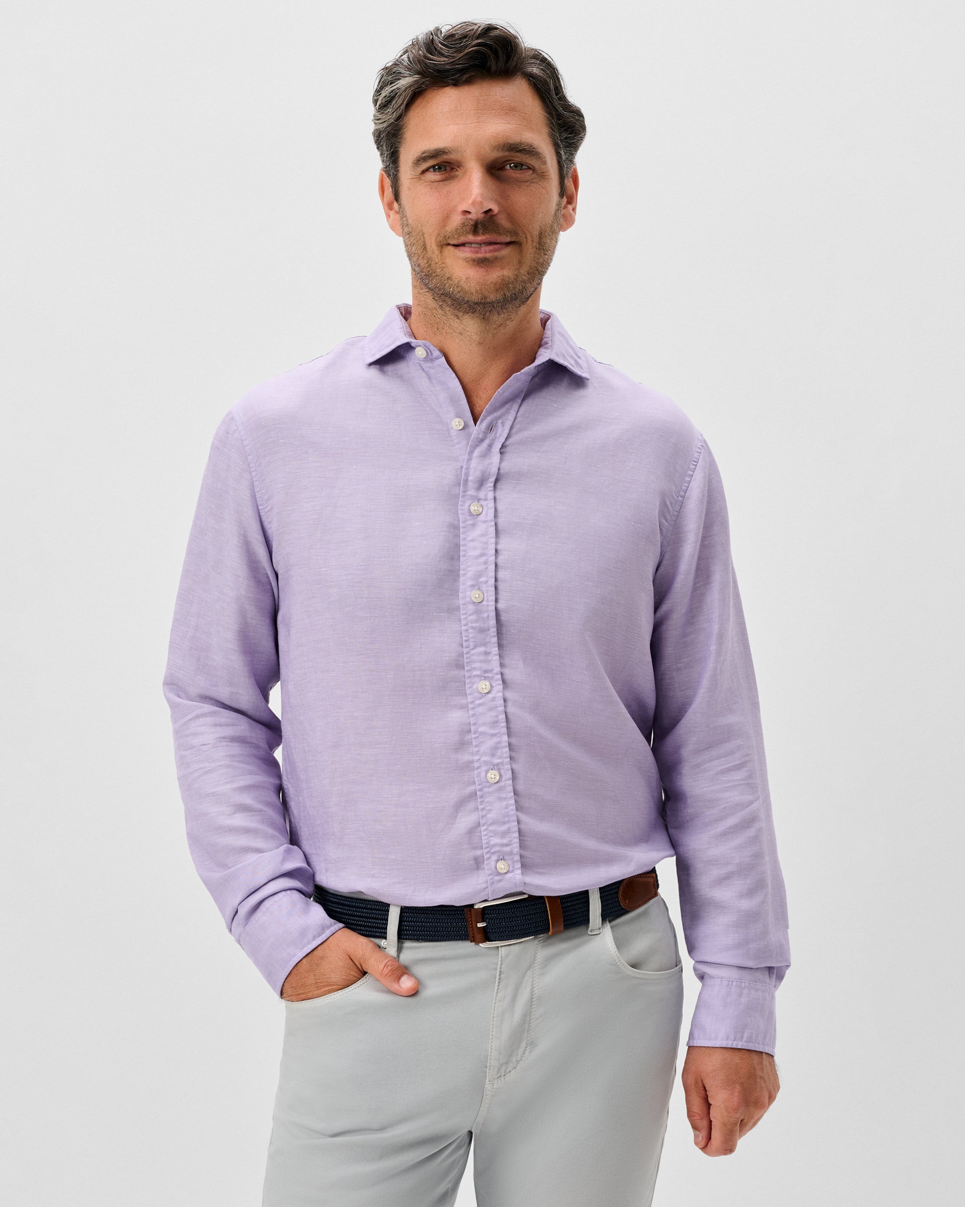 Johnnie-O Linen Button Down Shirt - McCarthy, Tulip