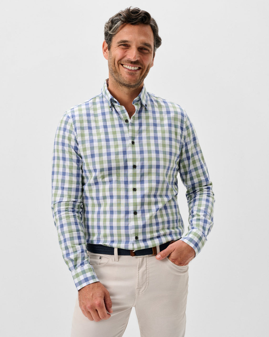 Johnnie-O Hangin Out Button Down Shirt - Candler, Forest