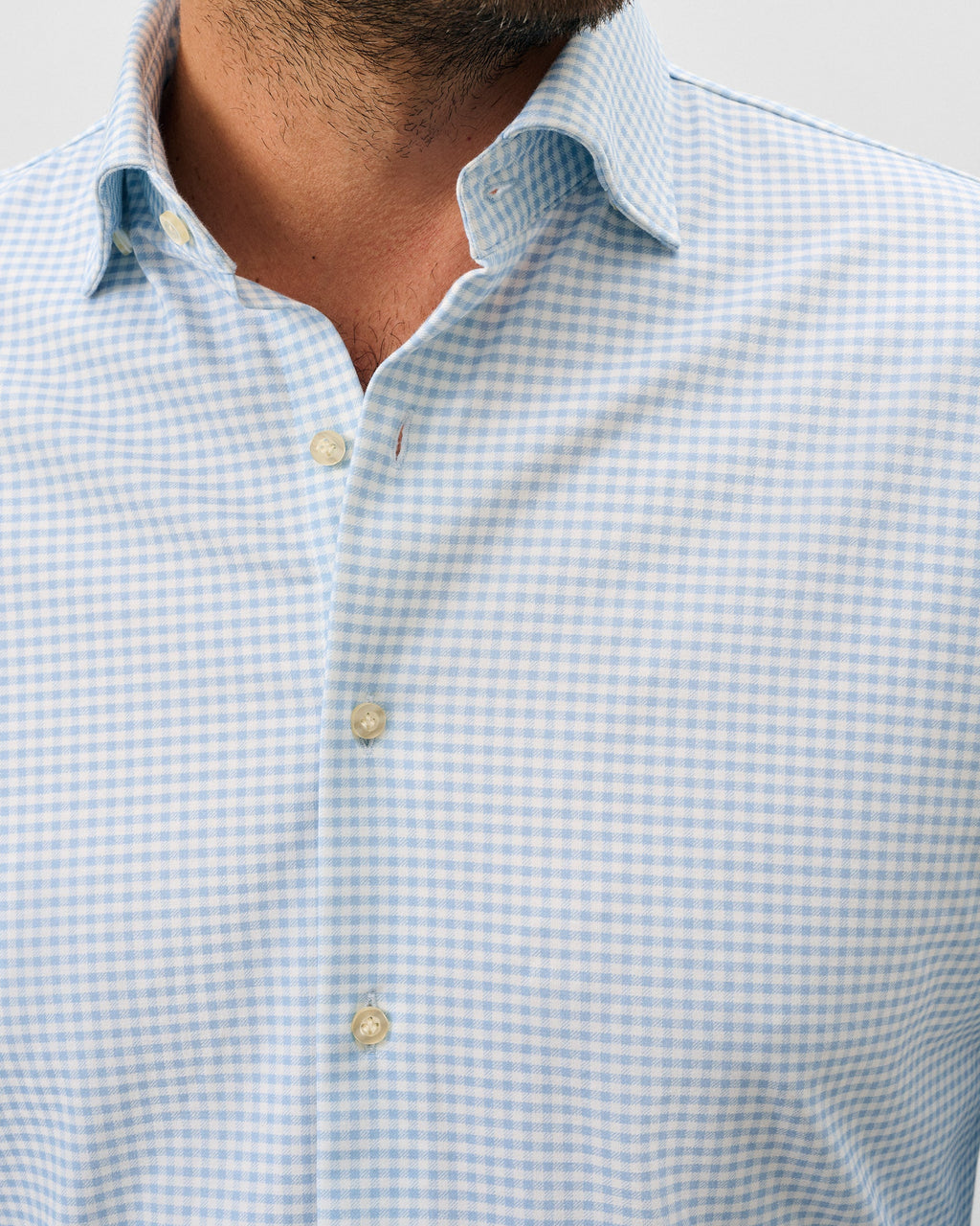 Johnnie-O Fine Pique Knit Button Down Shirt - Albro Check, Gulf Blue