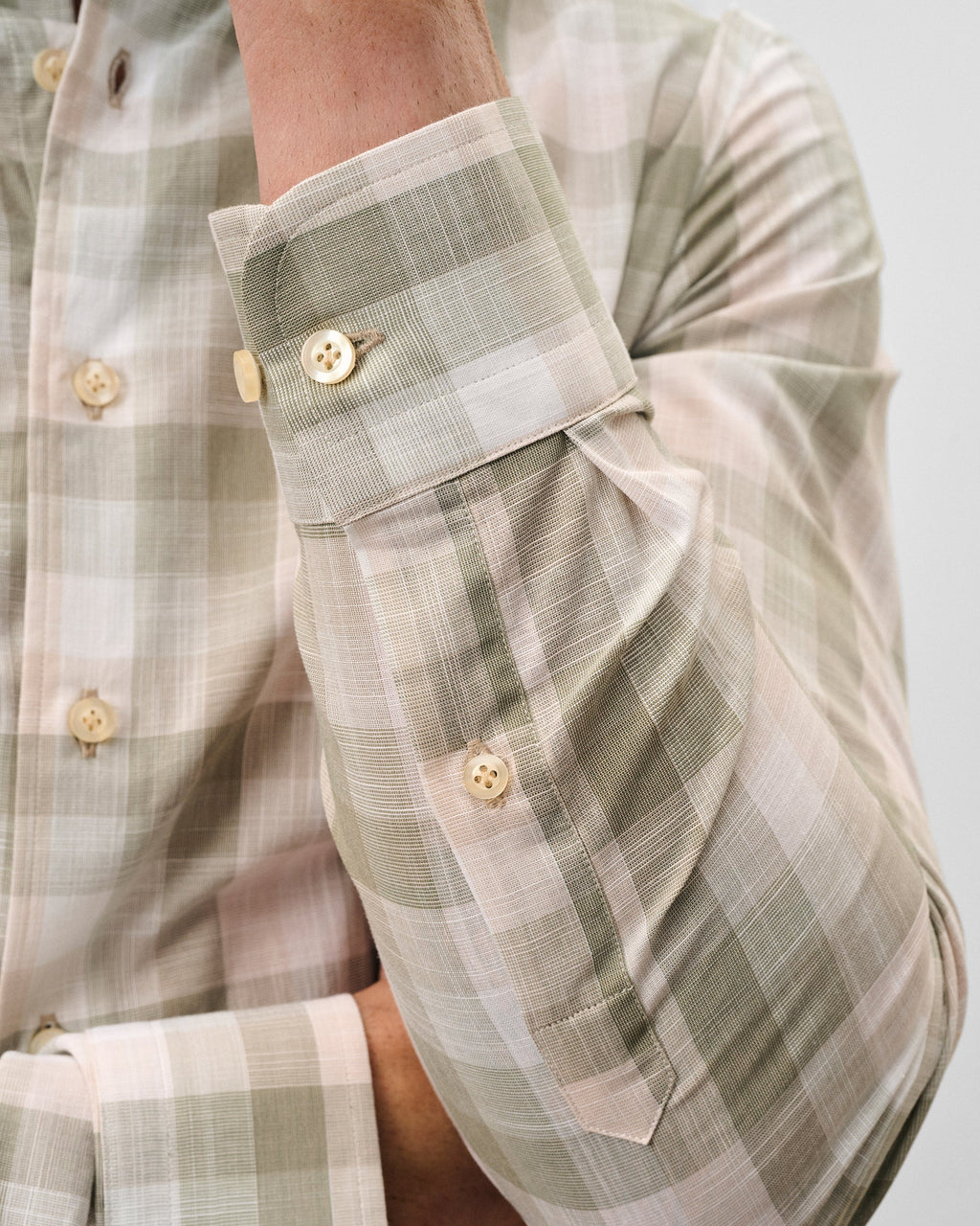 Johnnie-O Cotton Button Down Shirt - Umstead Plaid, Sage