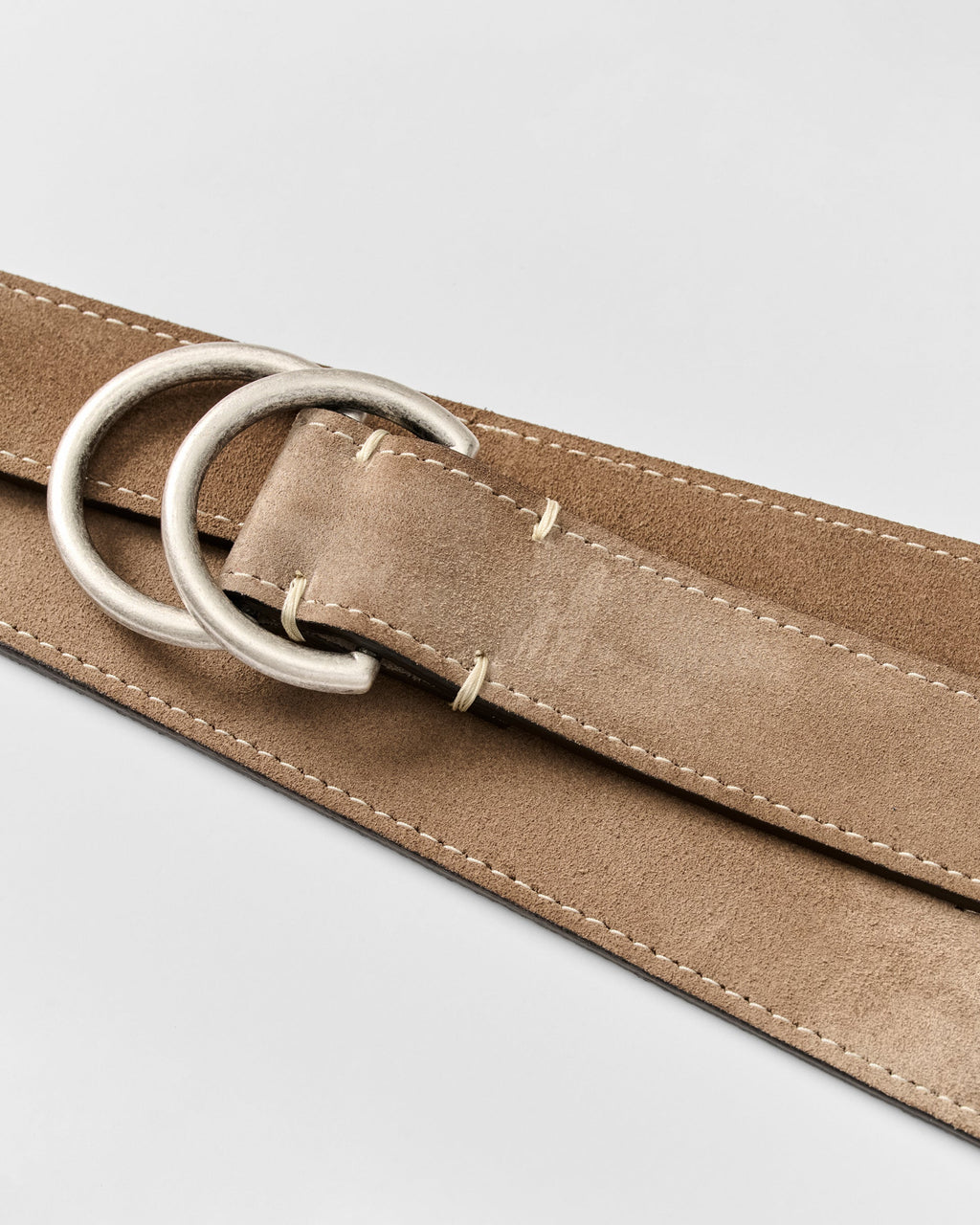 Johnnie-O O-Ring Suede Belt, Mink