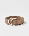 Johnnie-O O-Ring Suede Belt, Mink
