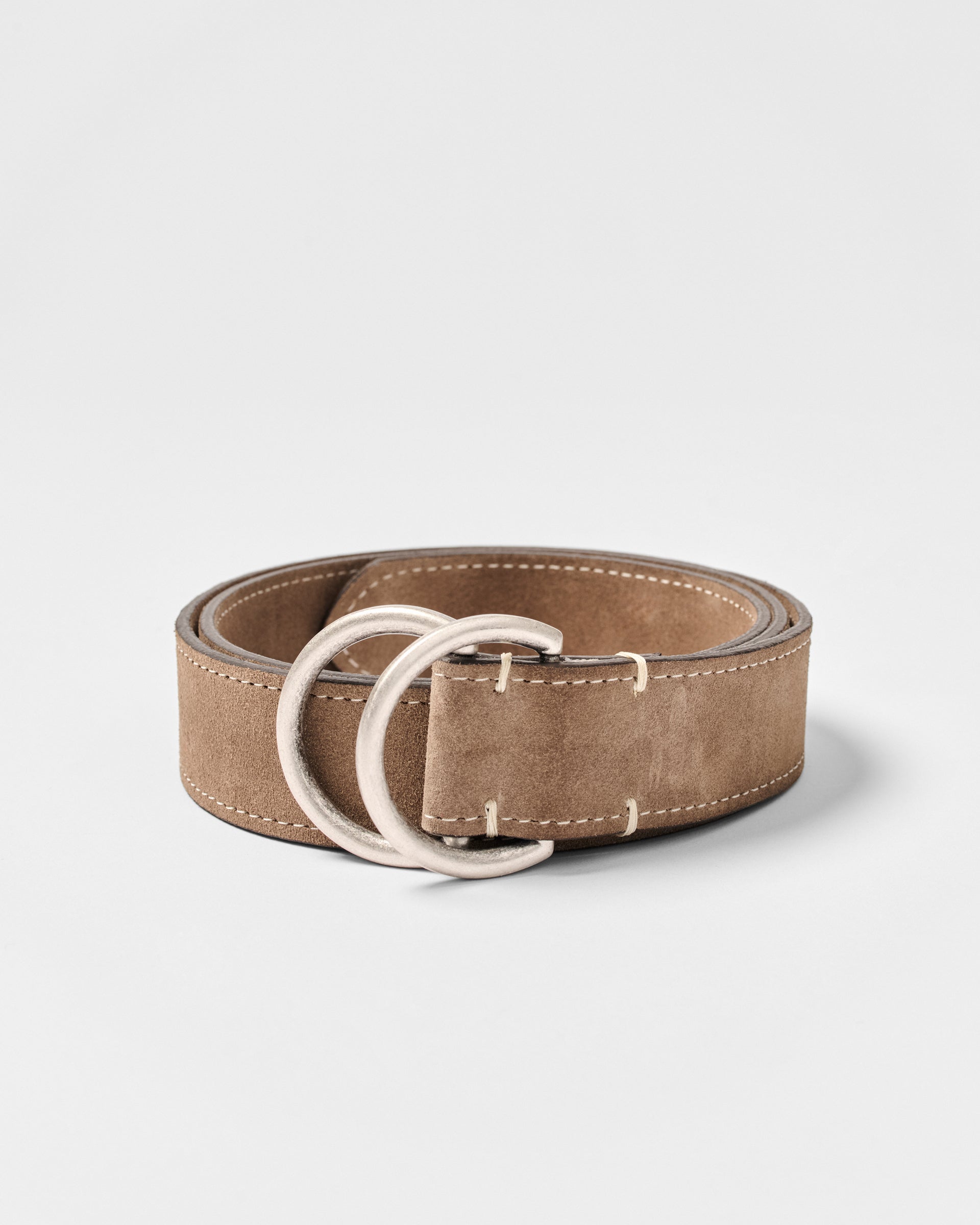 Johnnie-O O-Ring Suede Belt, Mink