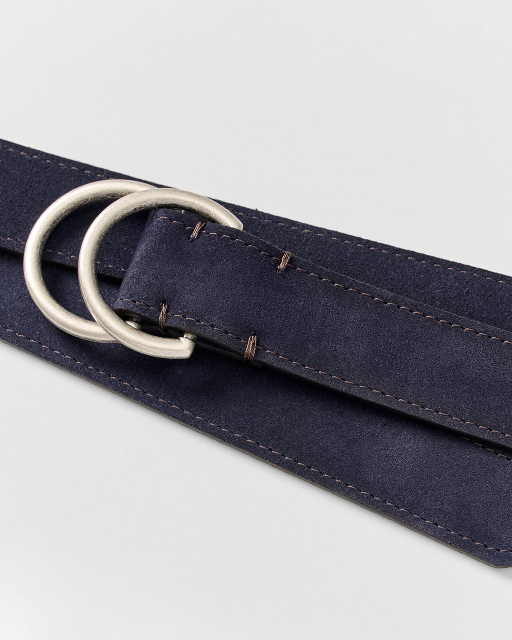 Johnnie-O O-Ring Suede Belt, Navy