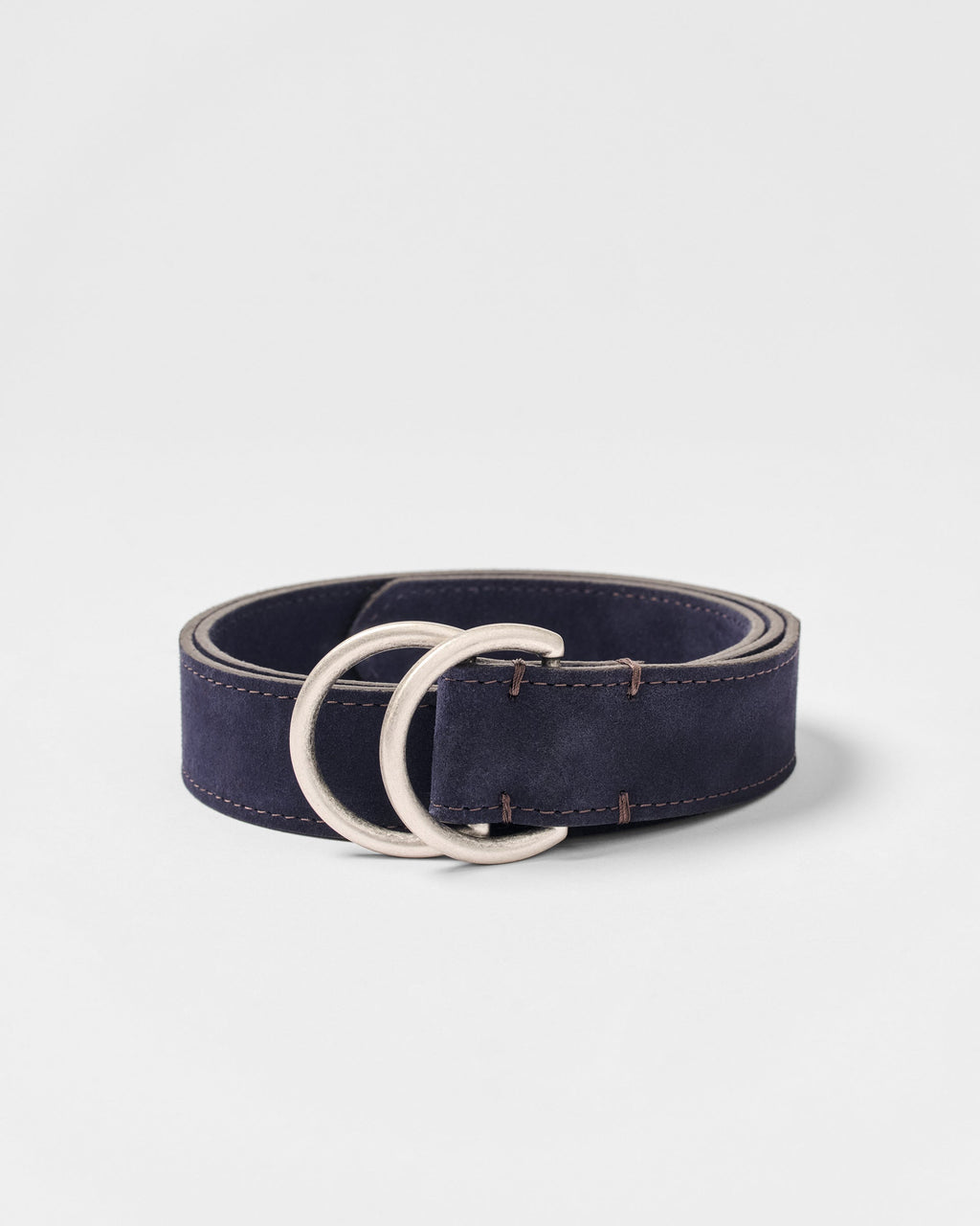 Johnnie-O O-Ring Suede Belt, Navy
