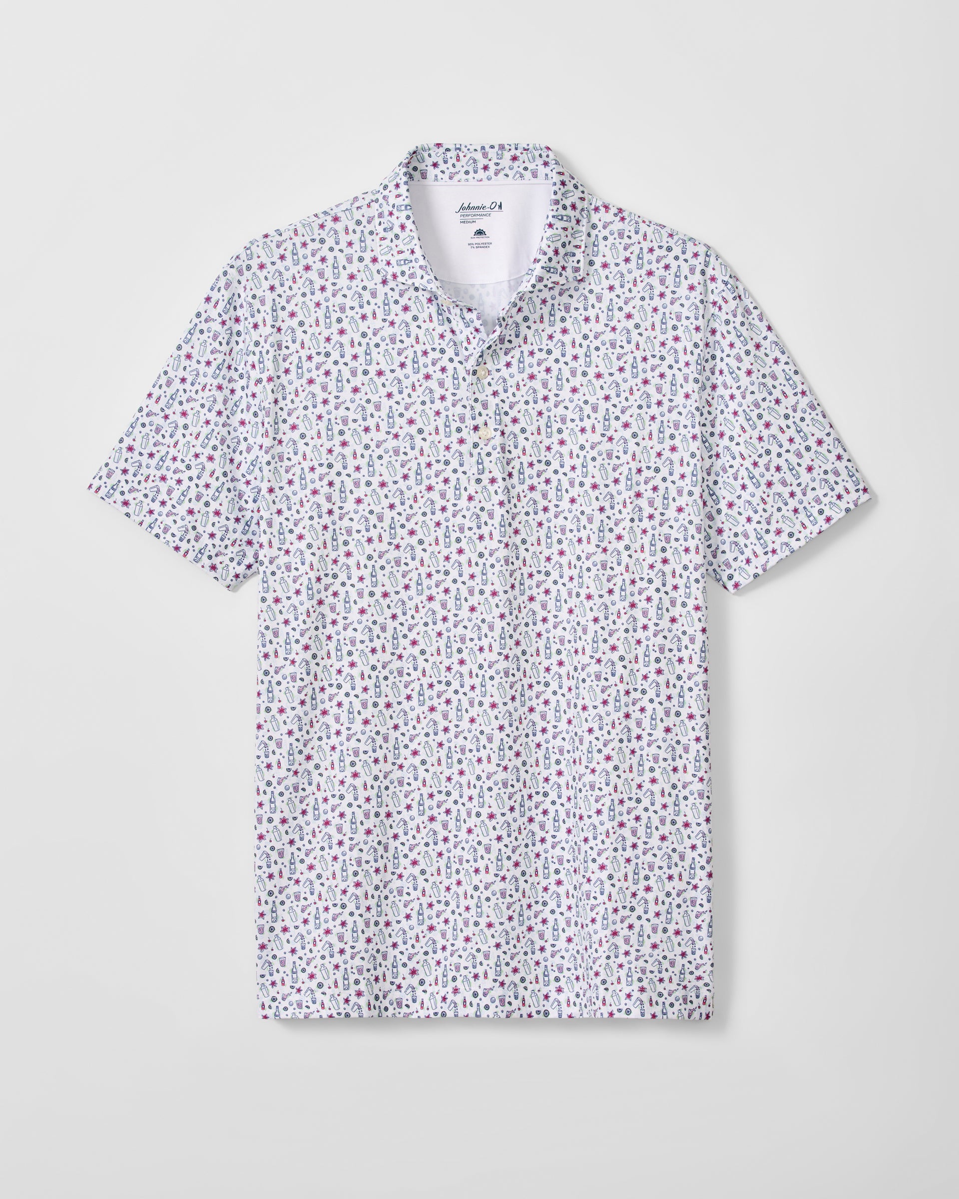 Johnnie-O Performance Jersey Polo - Petal Punch, Lake