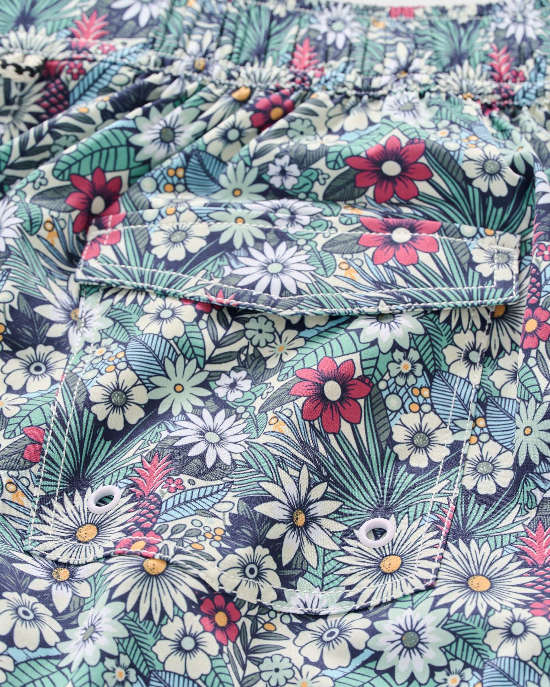 Johnnie-O Half Elastic 7" Swim Trunks, Ponderosa