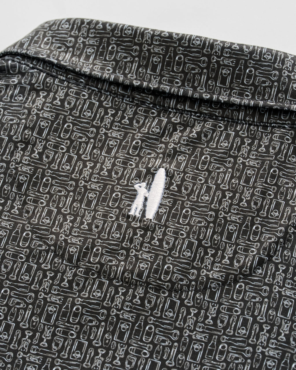 Johnnie-O Featherweight Performance Polo - Popping Tops, Black