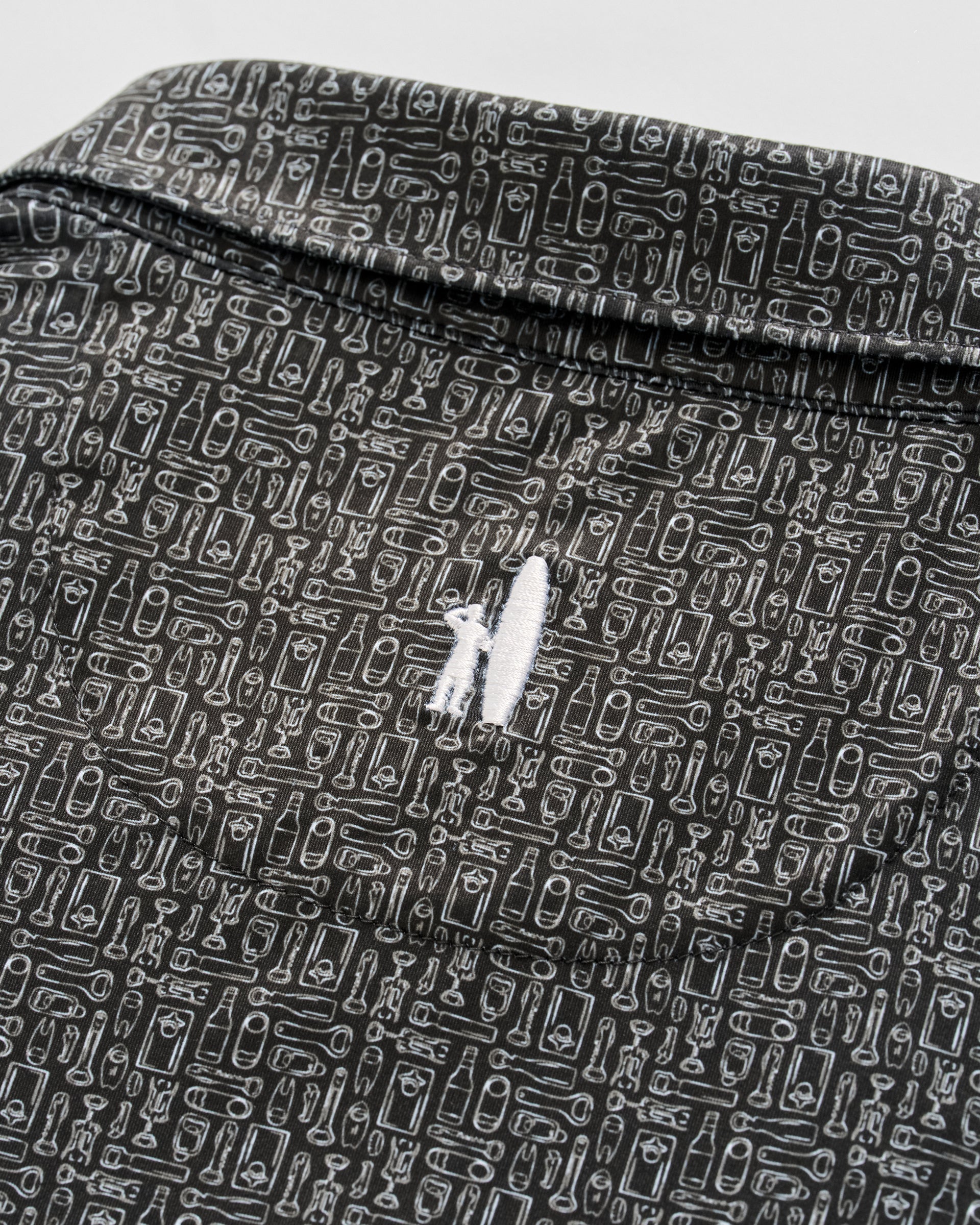 Johnnie-O Featherweight Performance Polo - Popping Tops, Black