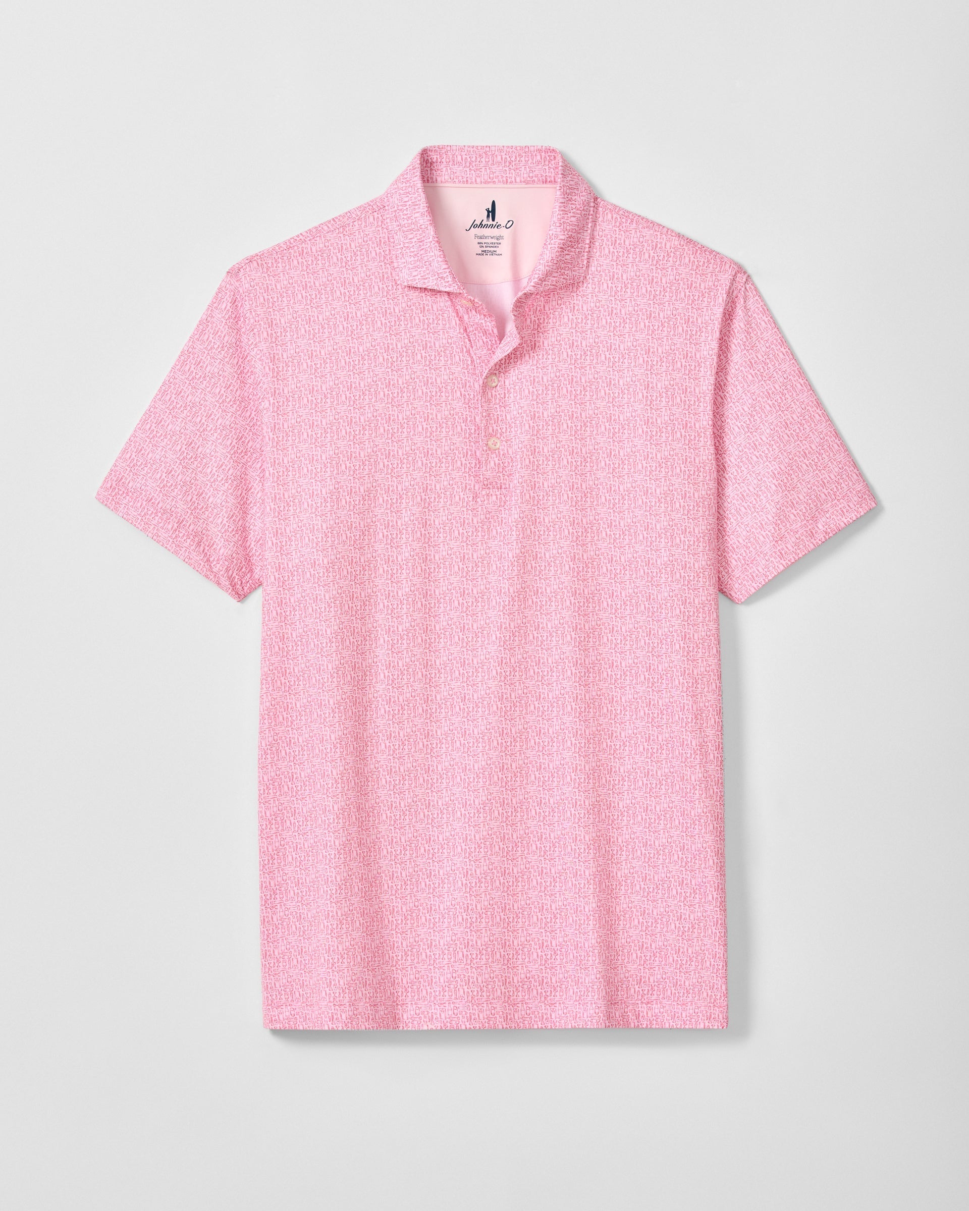 Johnnie-O Featherweight Performance Polo - Popping Tops, Lollipop