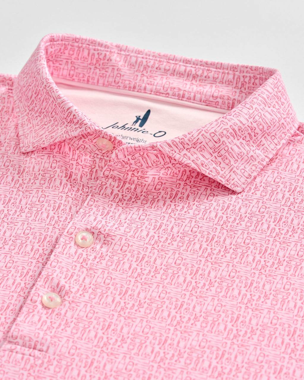 Johnnie-O Featherweight Performance Polo - Popping Tops, Lollipop