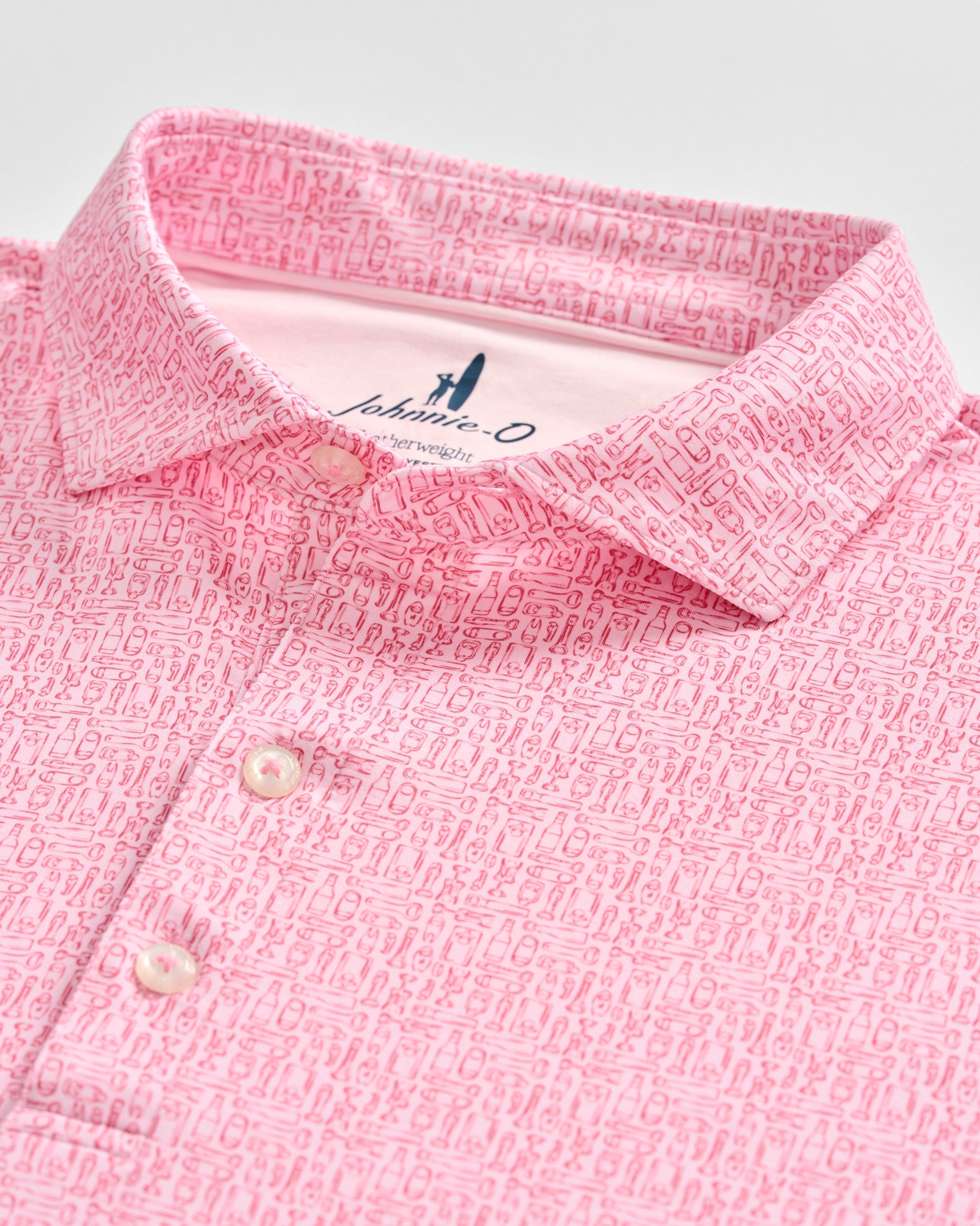Johnnie-O Featherweight Performance Polo - Popping Tops, Lollipop