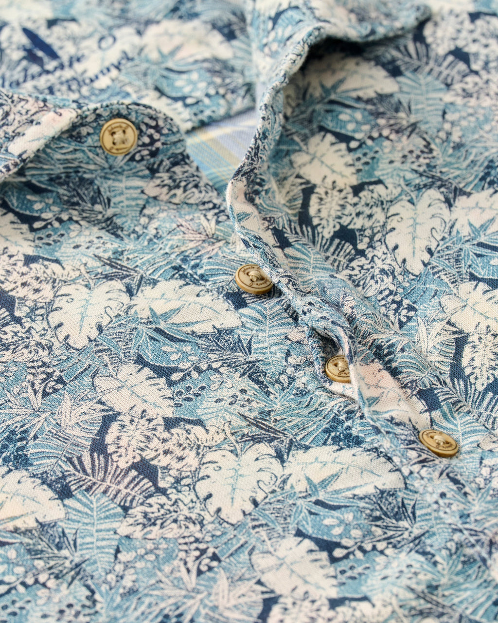 Johnnie-O "Surf Flannel" Short Sleeve Button Down Shirt - Ragland Printed Double Face, Wake