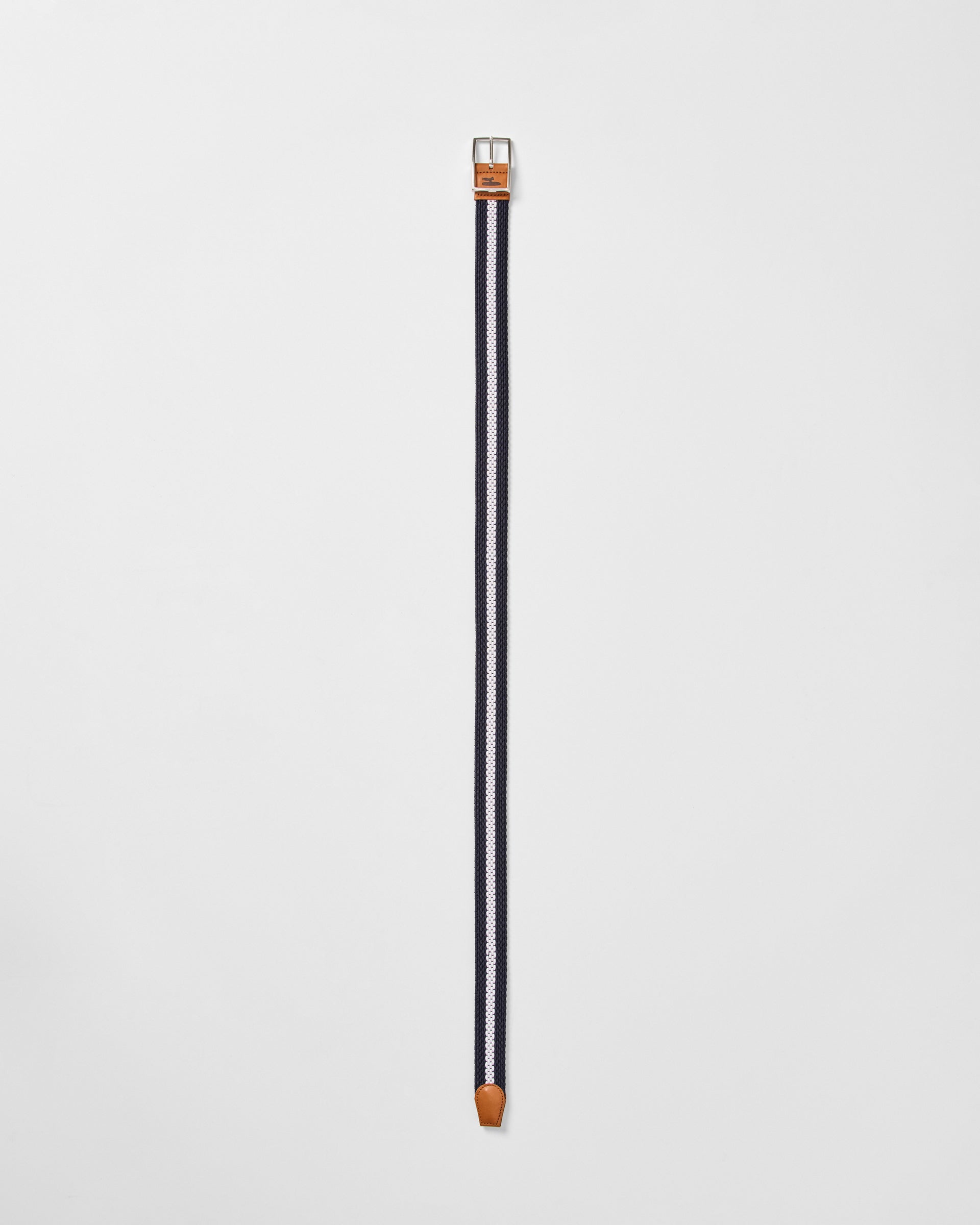 Johnnie-O Reversible Stripe Stretch Belt, Navy
