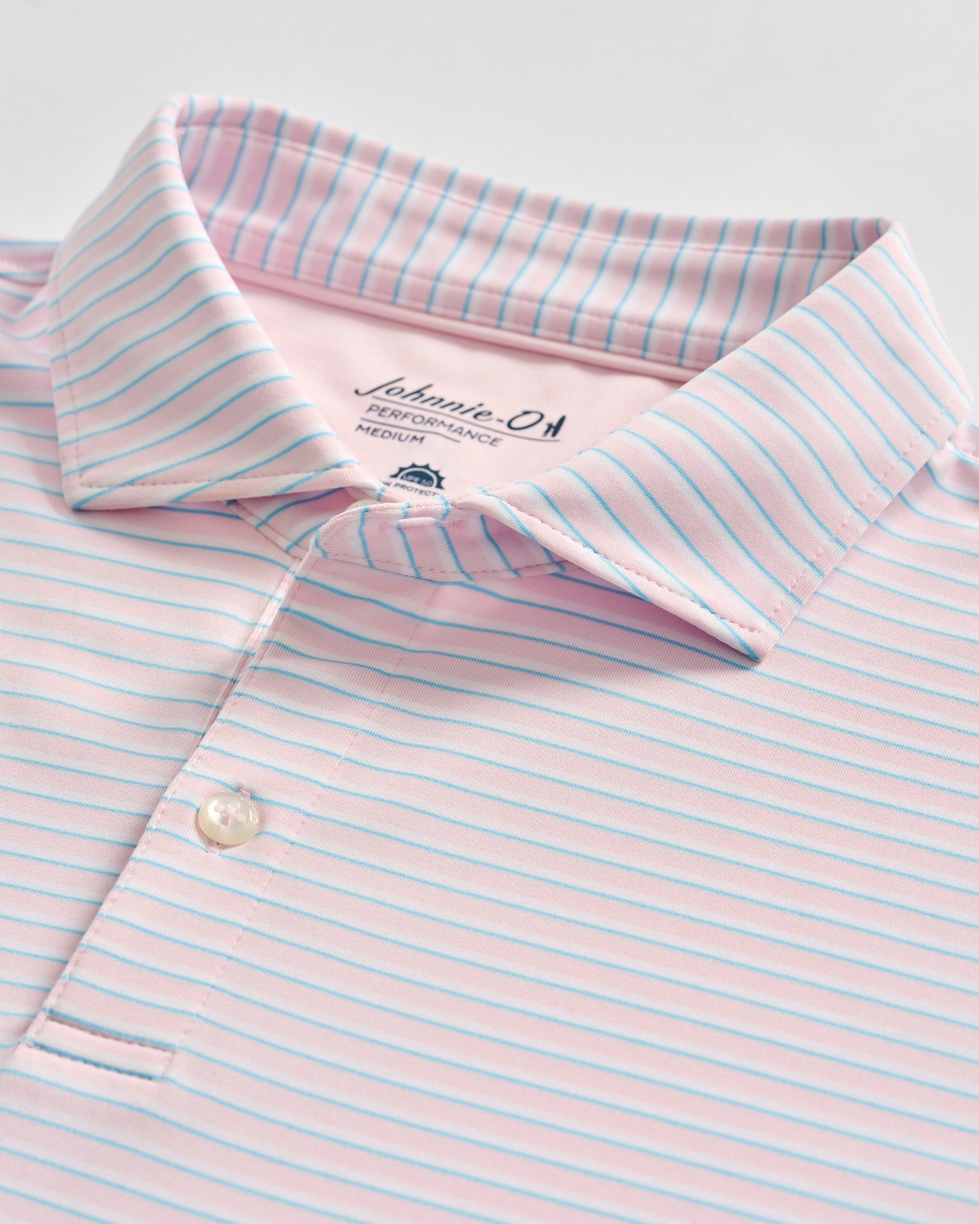 Johnnie-O Performance Jersey Polo - Rez Stripe, Lollipop