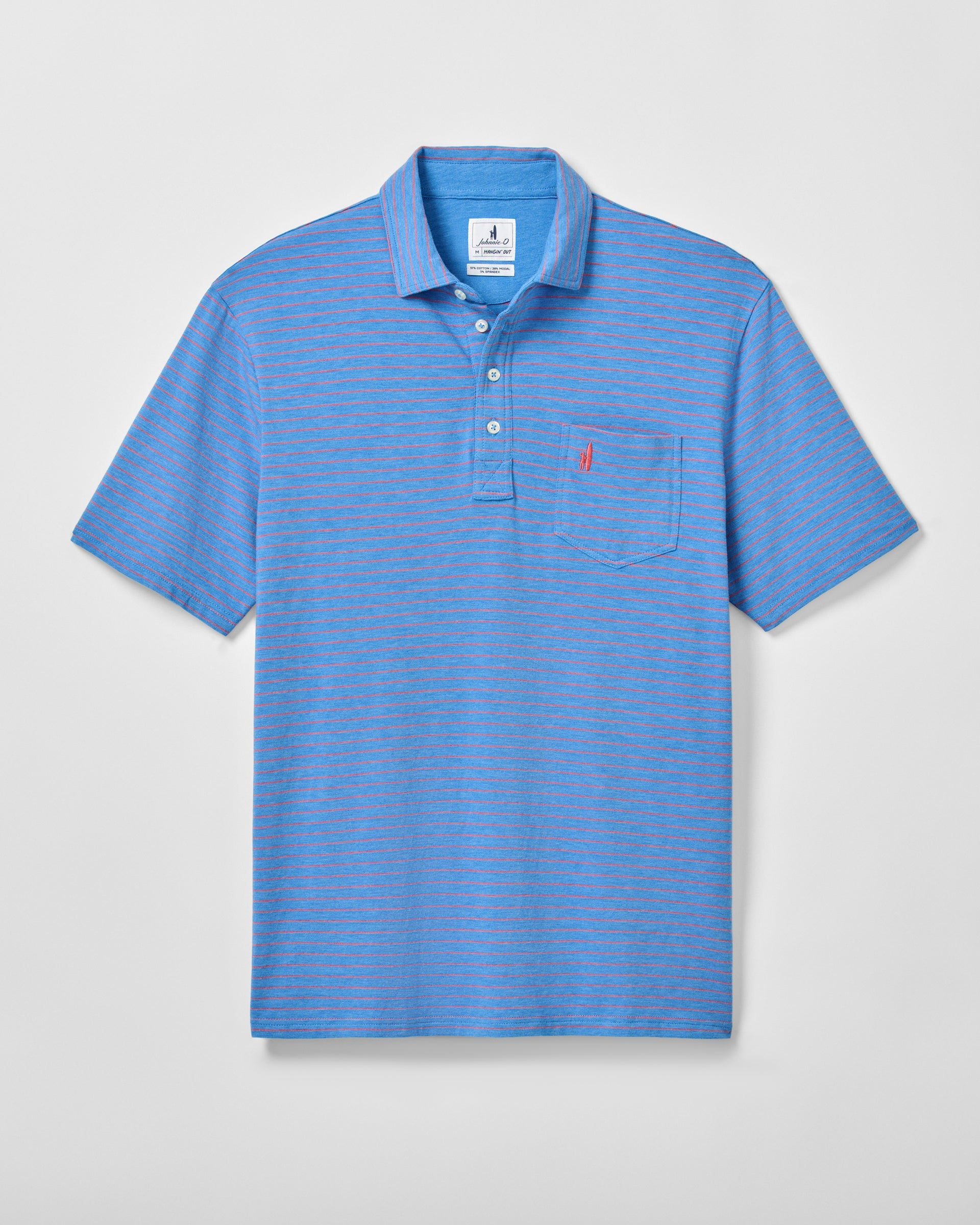 Johnnie-O Original 4-Button Polo - Ryan Stripe, Venice Blue