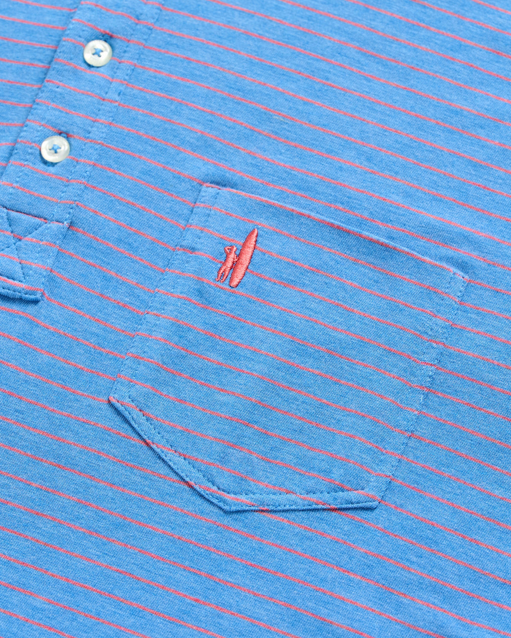 Johnnie-O Original 4-Button Polo - Ryan Stripe, Venice Blue
