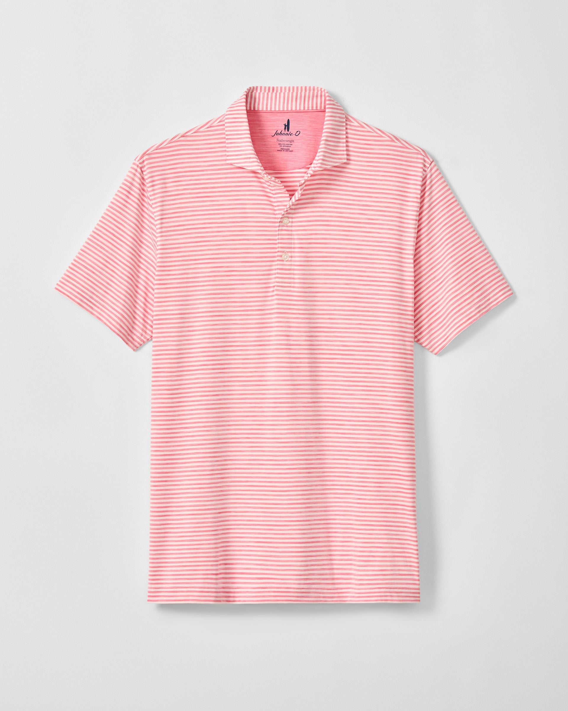 Johnnie-O Featherweight Performance Polo - Seymour, Pink Lemonade