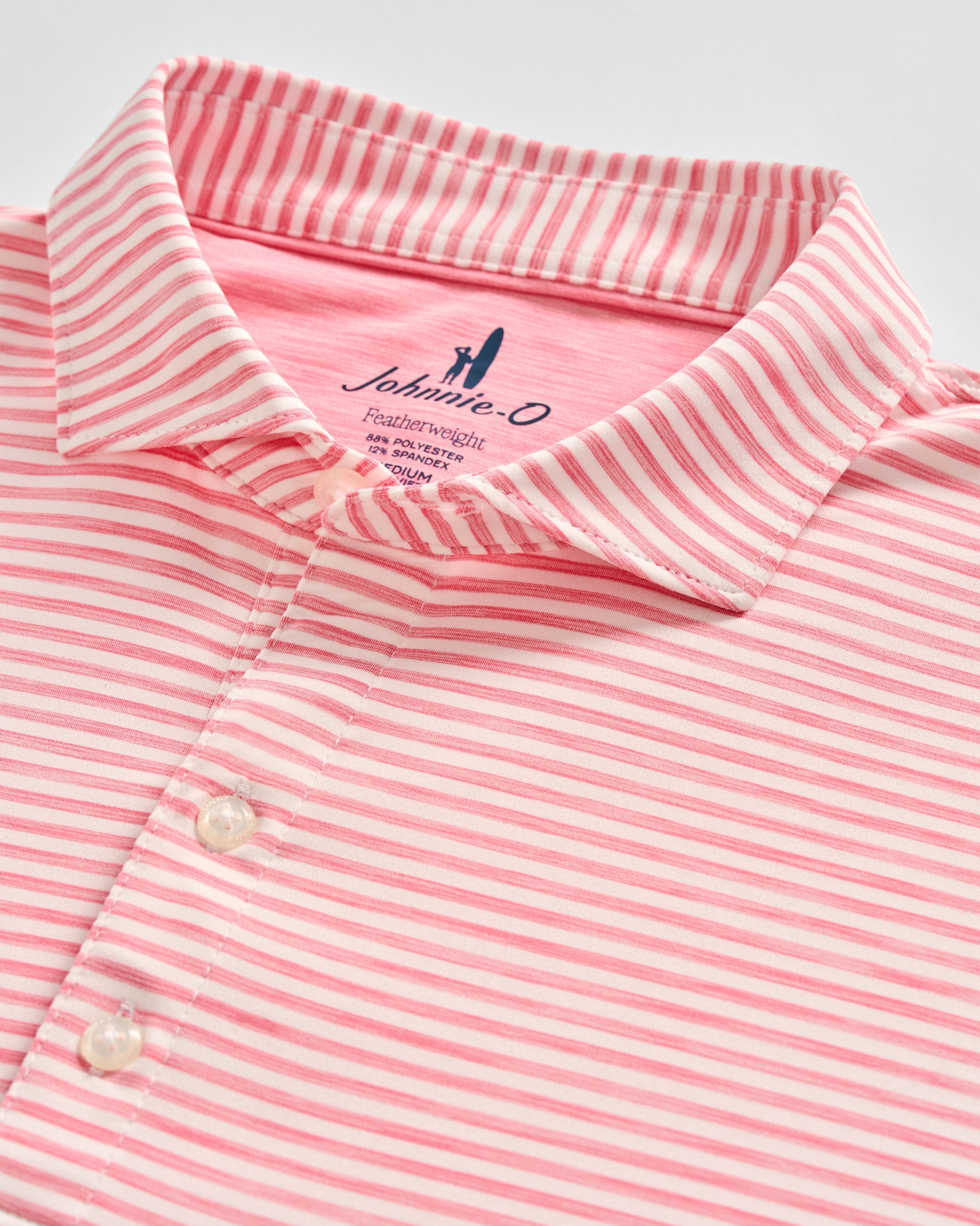 Johnnie-O Featherweight Performance Polo - Seymour, Pink Lemonade