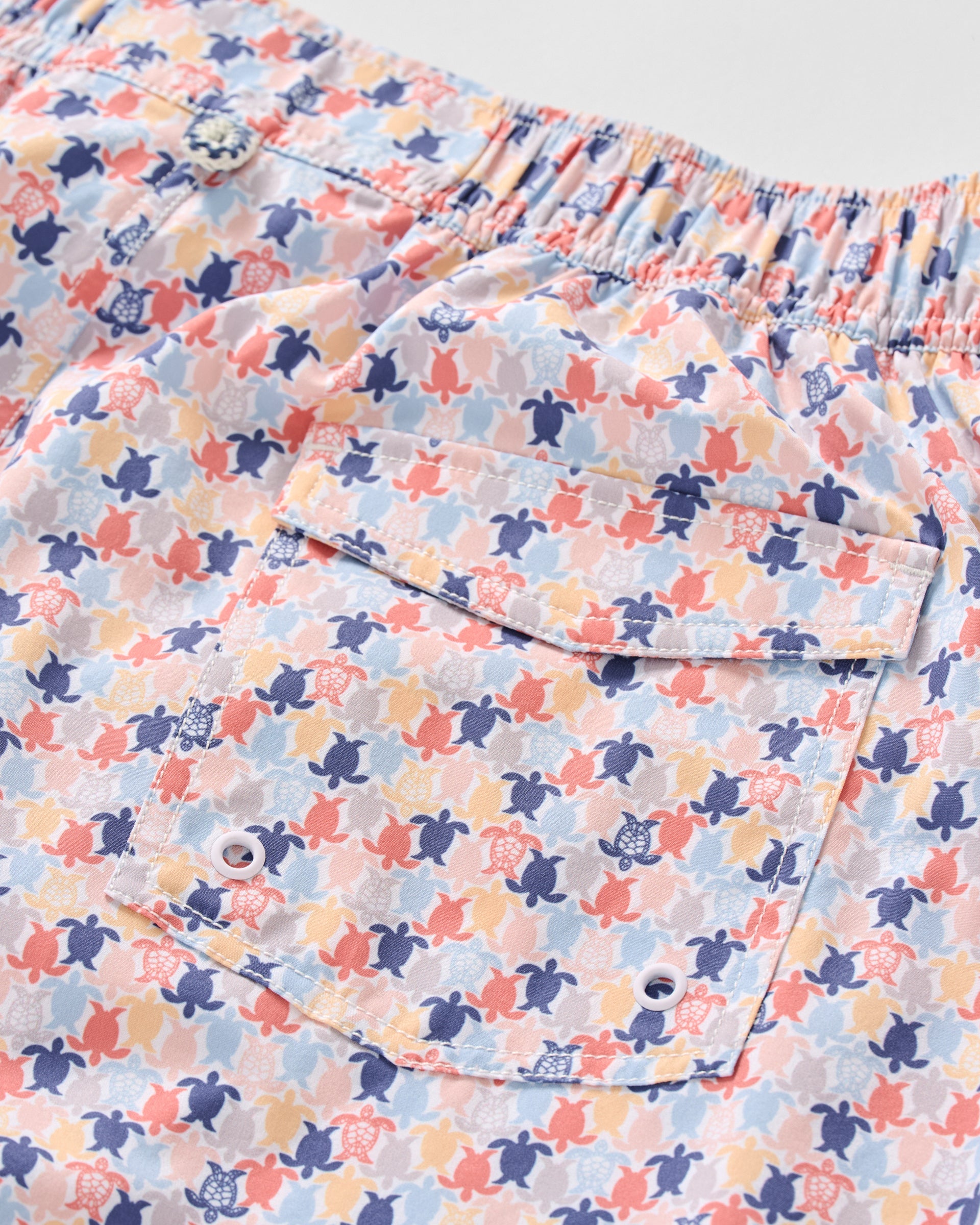 Johnnie-O Half Elastic 7" Swim Trunks, Shelly