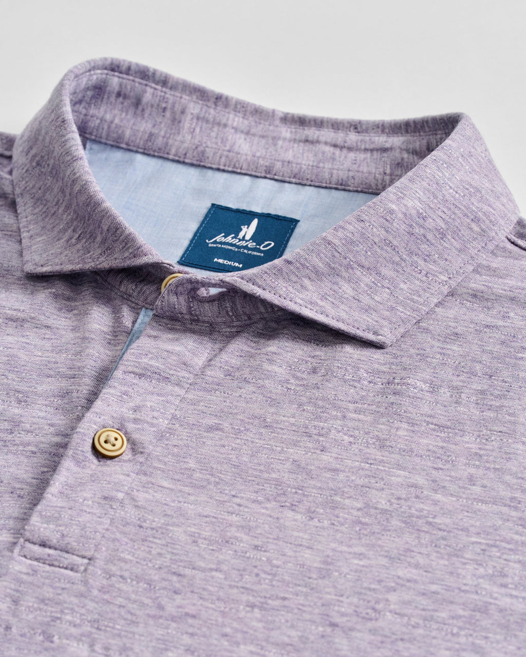 Johnnie-O Slub Cotton Blend Polo - Starnes Heathered, Bluestone