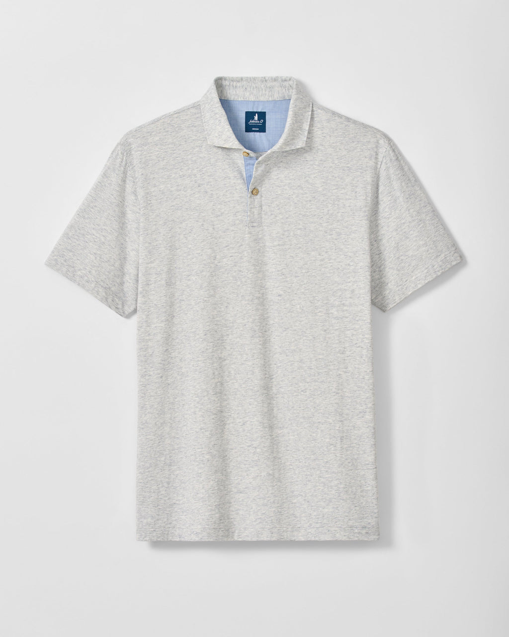Johnnie-O Slub Cotton Blend Polo - Starnes Heathered, Light Gray