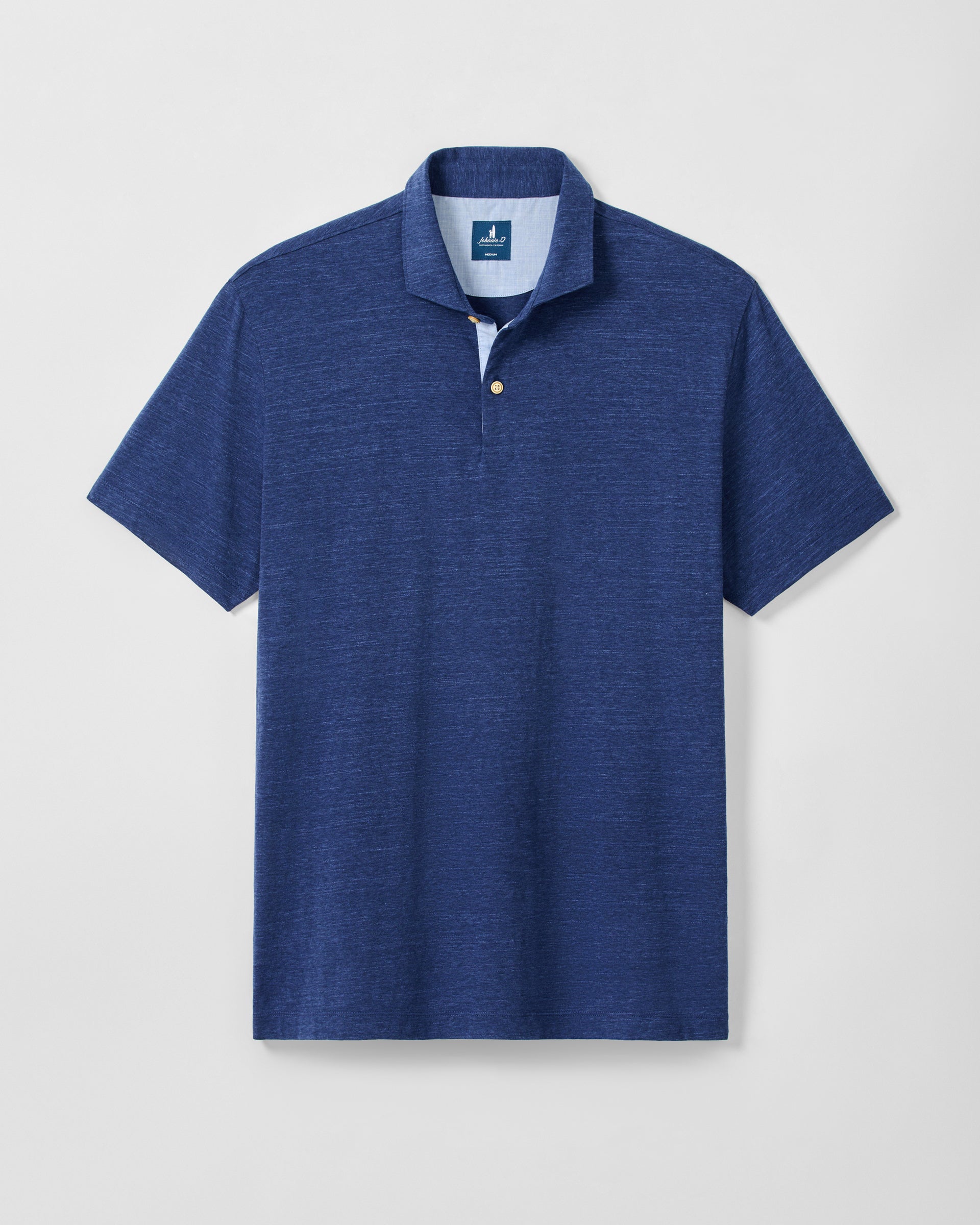 Johnnie-O Slub Cotton Blend Polo - Starnes Heathered, Navy