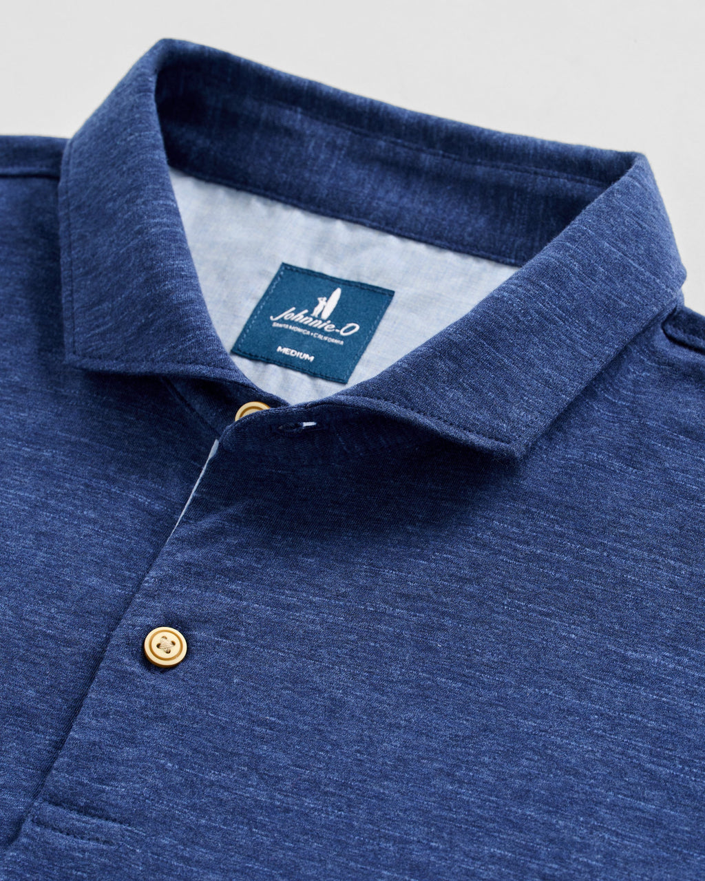 Johnnie-O Slub Cotton Blend Polo - Starnes Heathered, Navy
