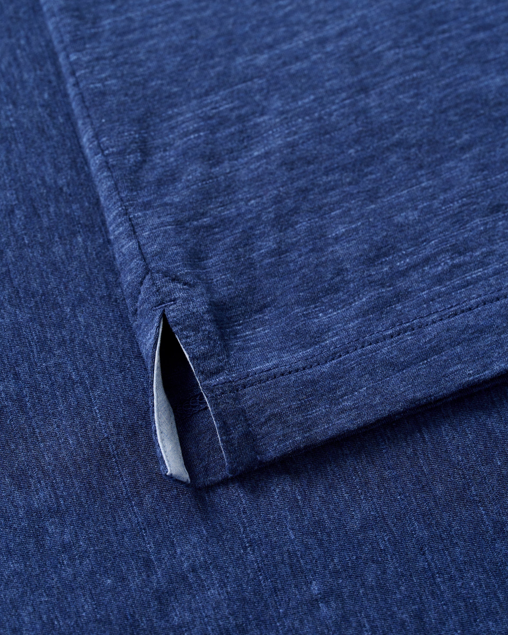Johnnie-O Slub Cotton Blend Polo - Starnes Heathered, Navy