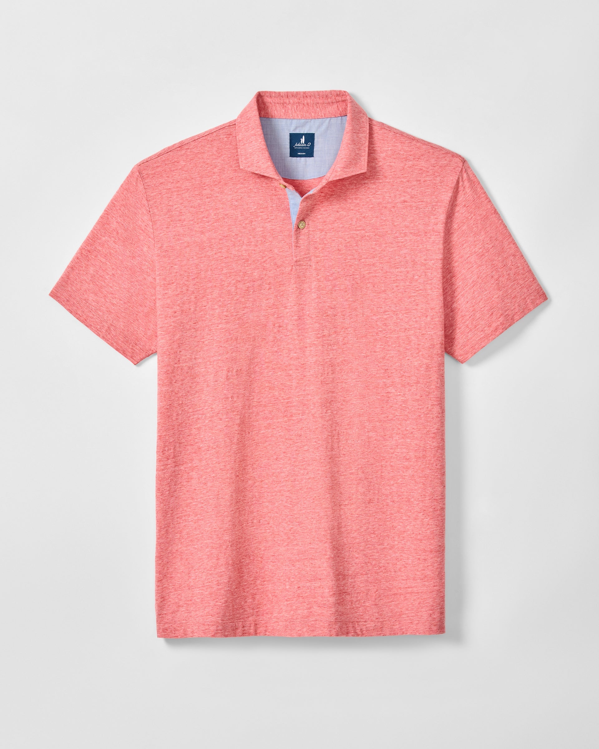 Johnnie-O Slub Cotton Blend Polo - Starnes Heathered, Slate Rose