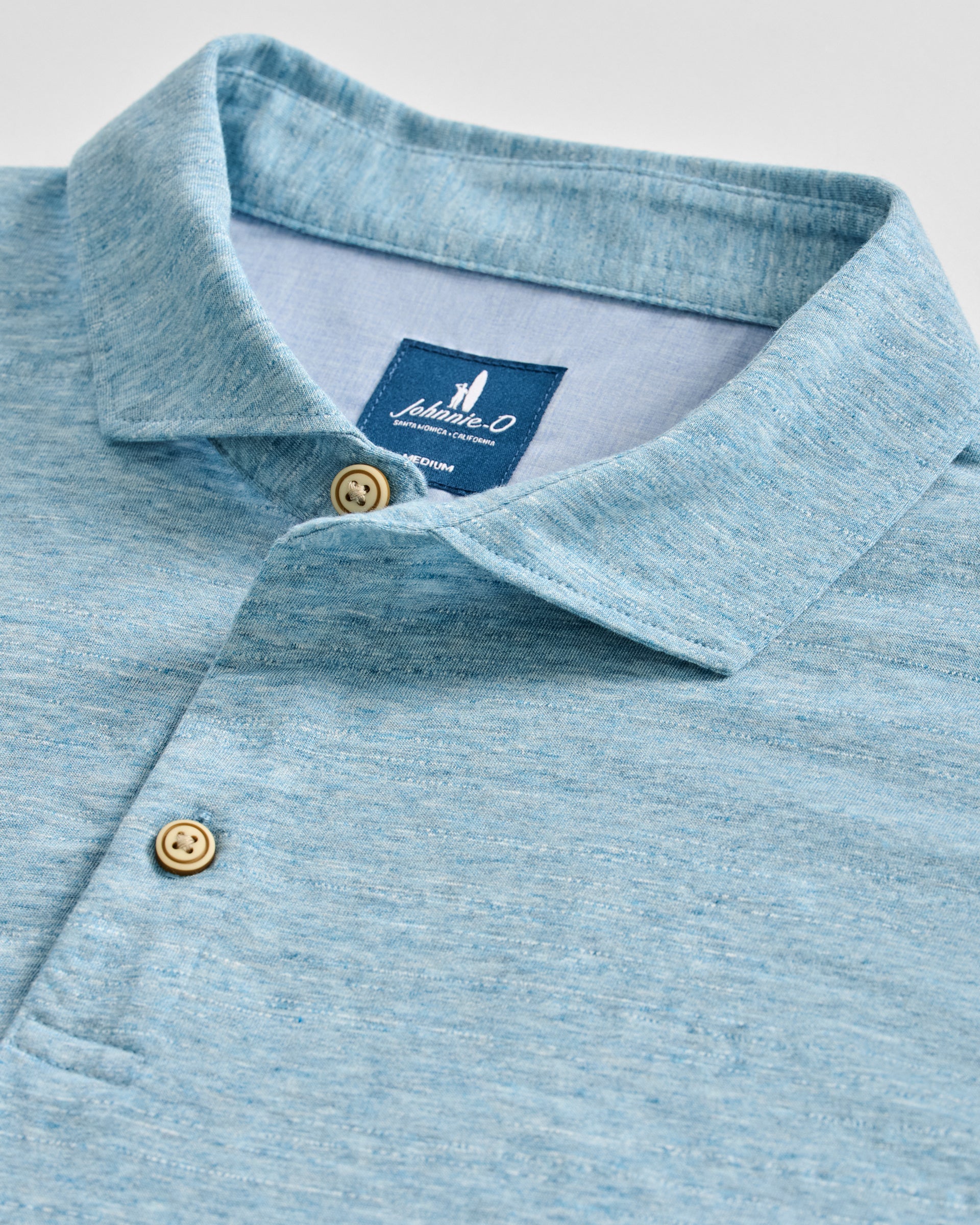 Johnnie-O Slub Cotton Blend Polo - Starnes Heathered, Tropical