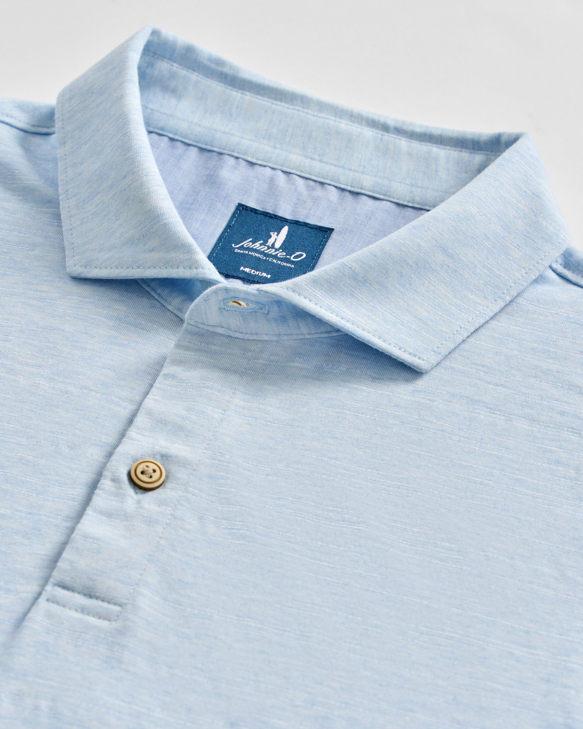 Johnnie-O Slub Cotton Blend Polo - Starnes Heathered, Zen