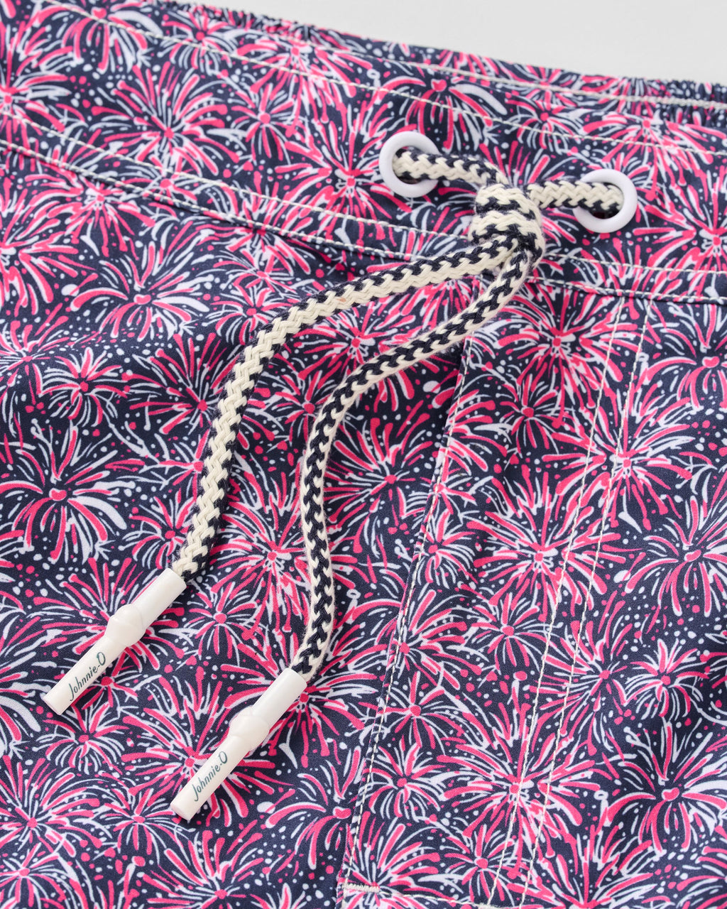 Johnnie-O Half Elastic 7" Swim Trunks, Star Spangled