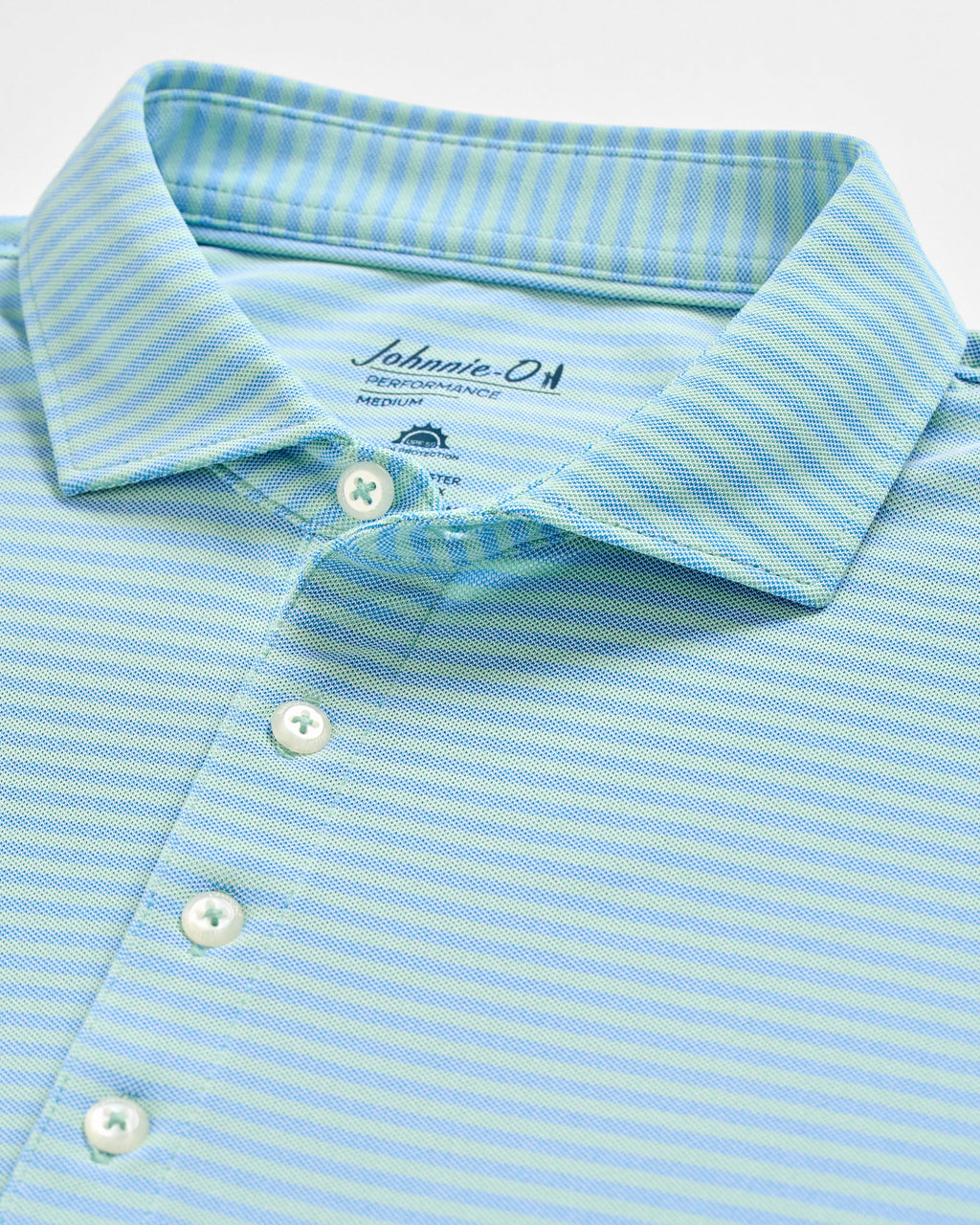 Johnnie-O Performance Mesh Polo - Stetson Stripe, Macaw