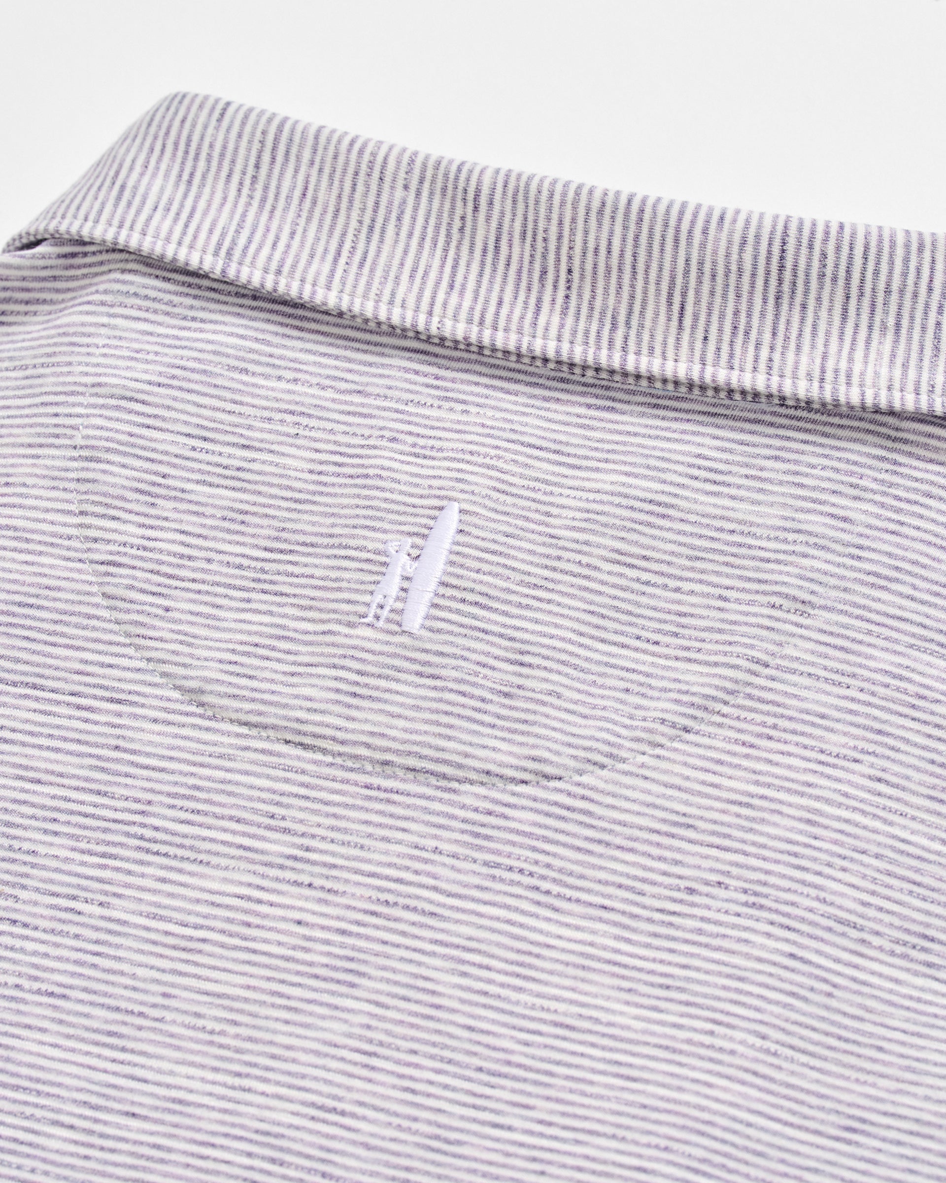 Johnnie-O Slub Cotton Blend Polo - Thatcher Stripe, Bluestone