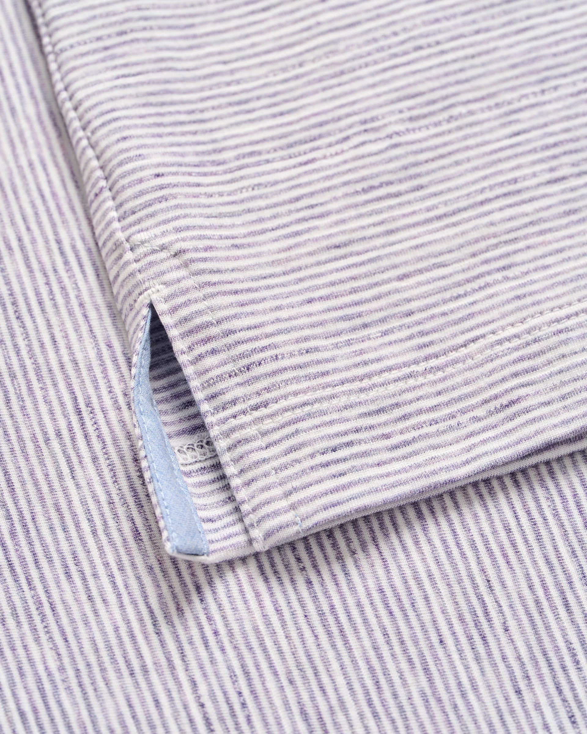 Johnnie-O Slub Cotton Blend Polo - Thatcher Stripe, Bluestone