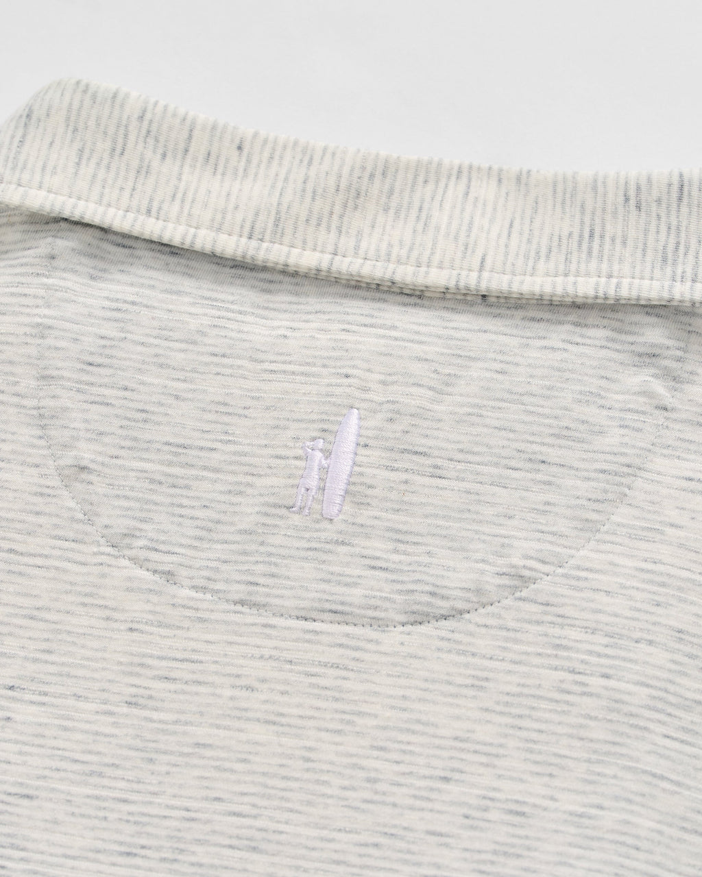 Johnnie-O Slub Cotton Blend Polo - Thatcher Stripe, Light Gray