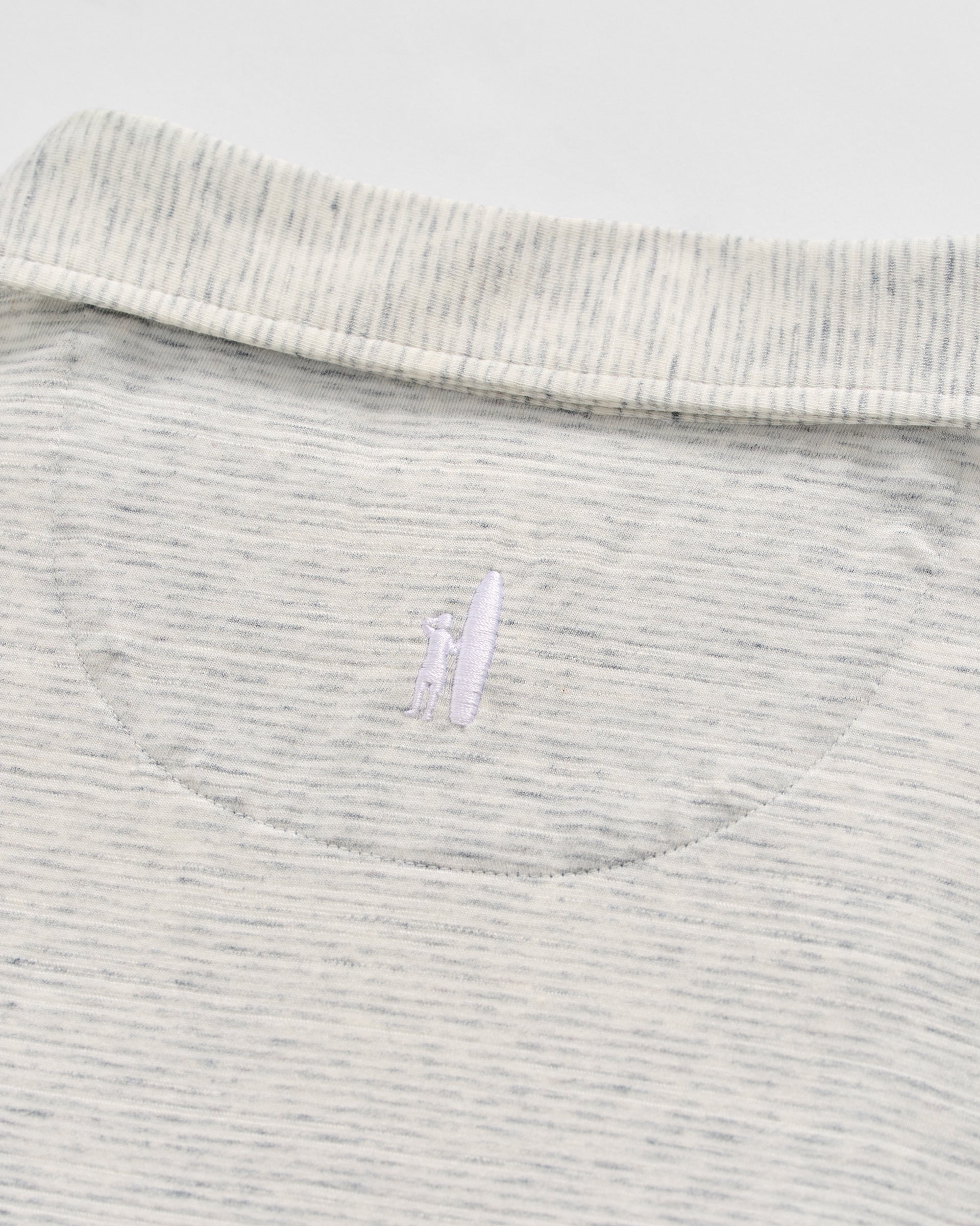 Johnnie-O Slub Cotton Blend Polo - Thatcher Stripe, Light Gray