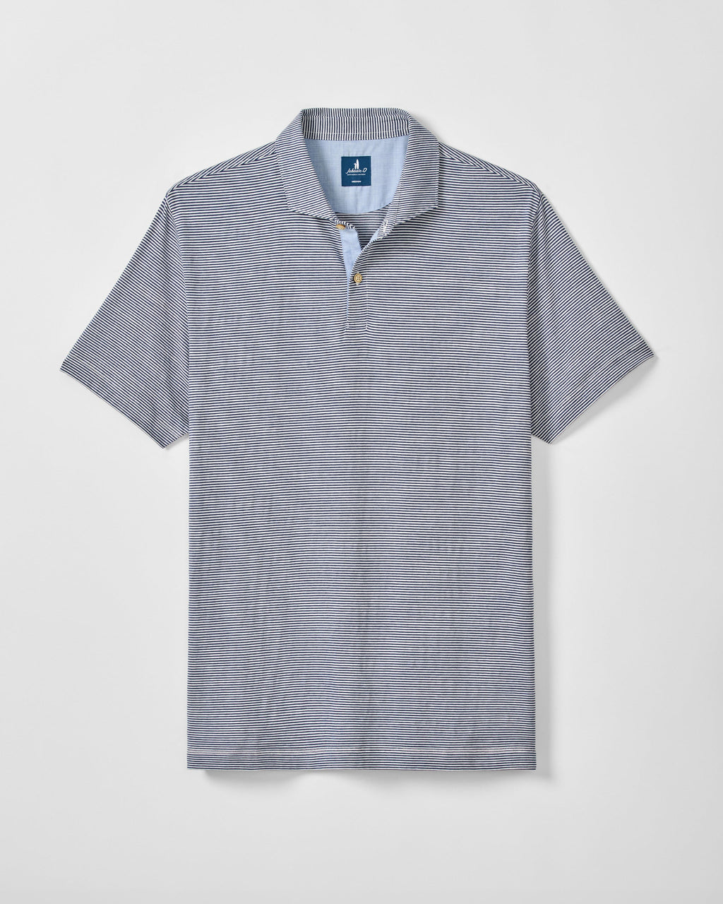 Johnnie-O Slub Cotton Blend Polo - Thatcher Stripe, Navy