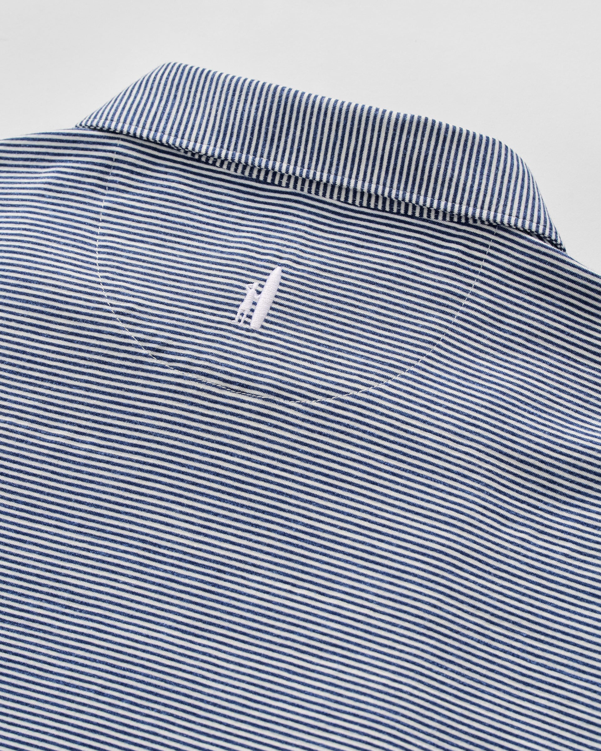 Johnnie-O Slub Cotton Blend Polo - Thatcher Stripe, Navy