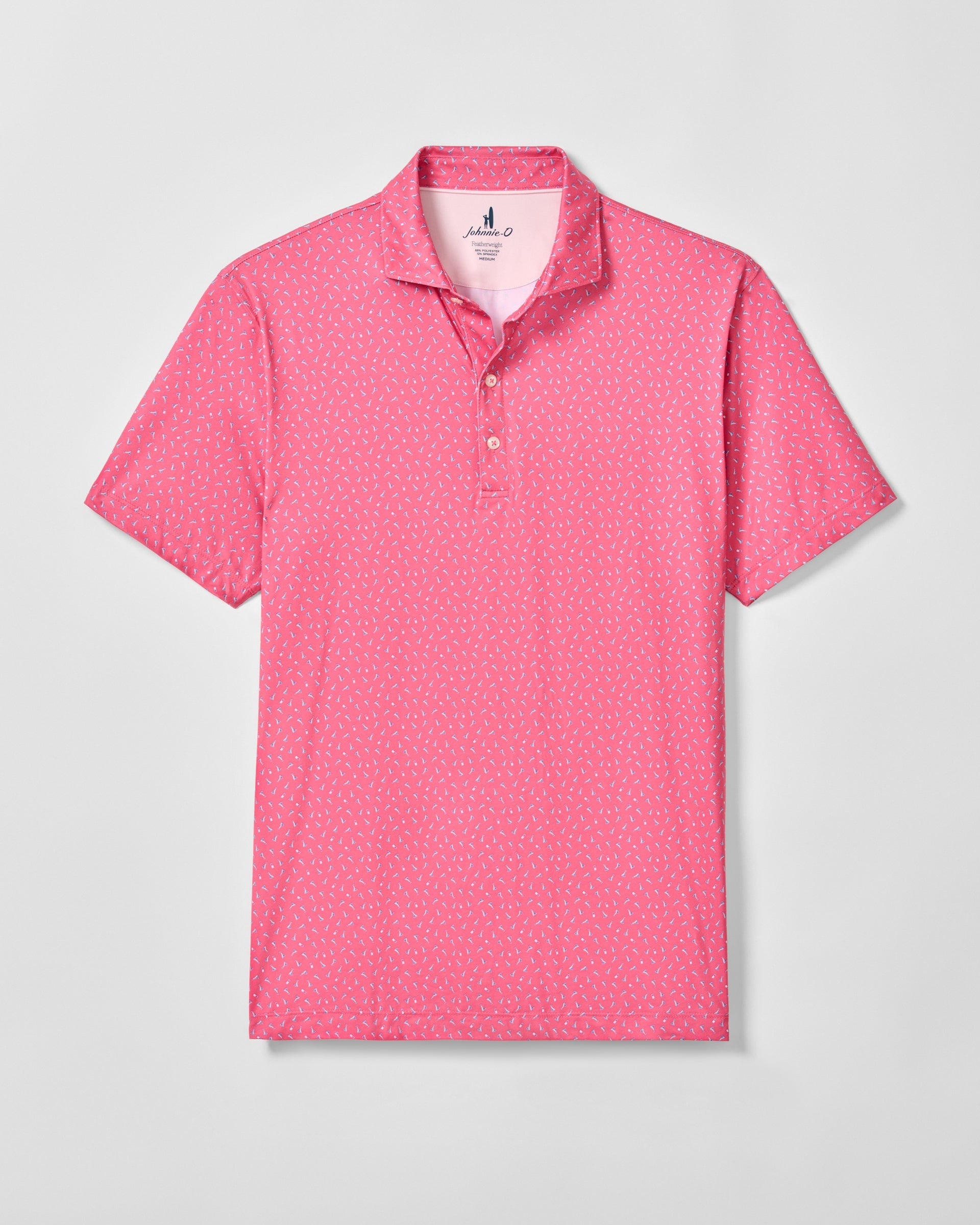 Johnnie-O Featherweight Performance Polo - Tini Dancer, Pink Lemonade