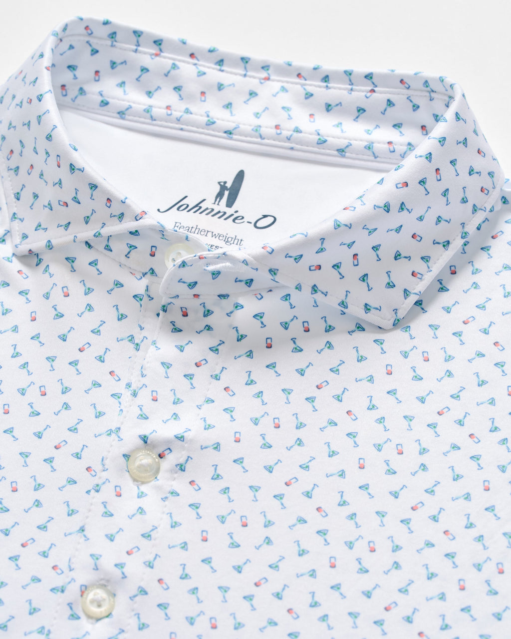 Johnnie-O Featherweight Performance Polo - Tini Dancer, White