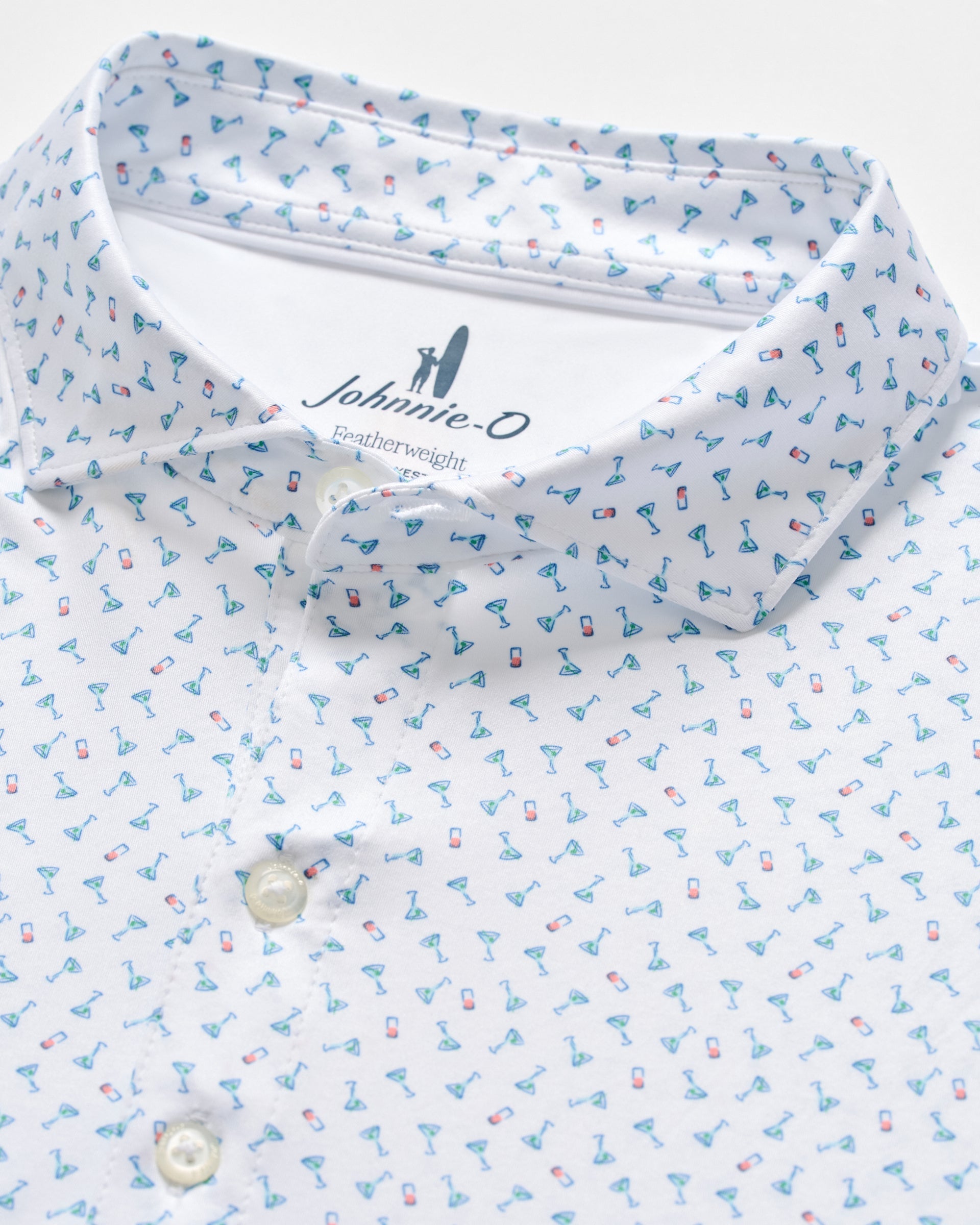 Johnnie-O Featherweight Performance Polo - Tini Dancer, White