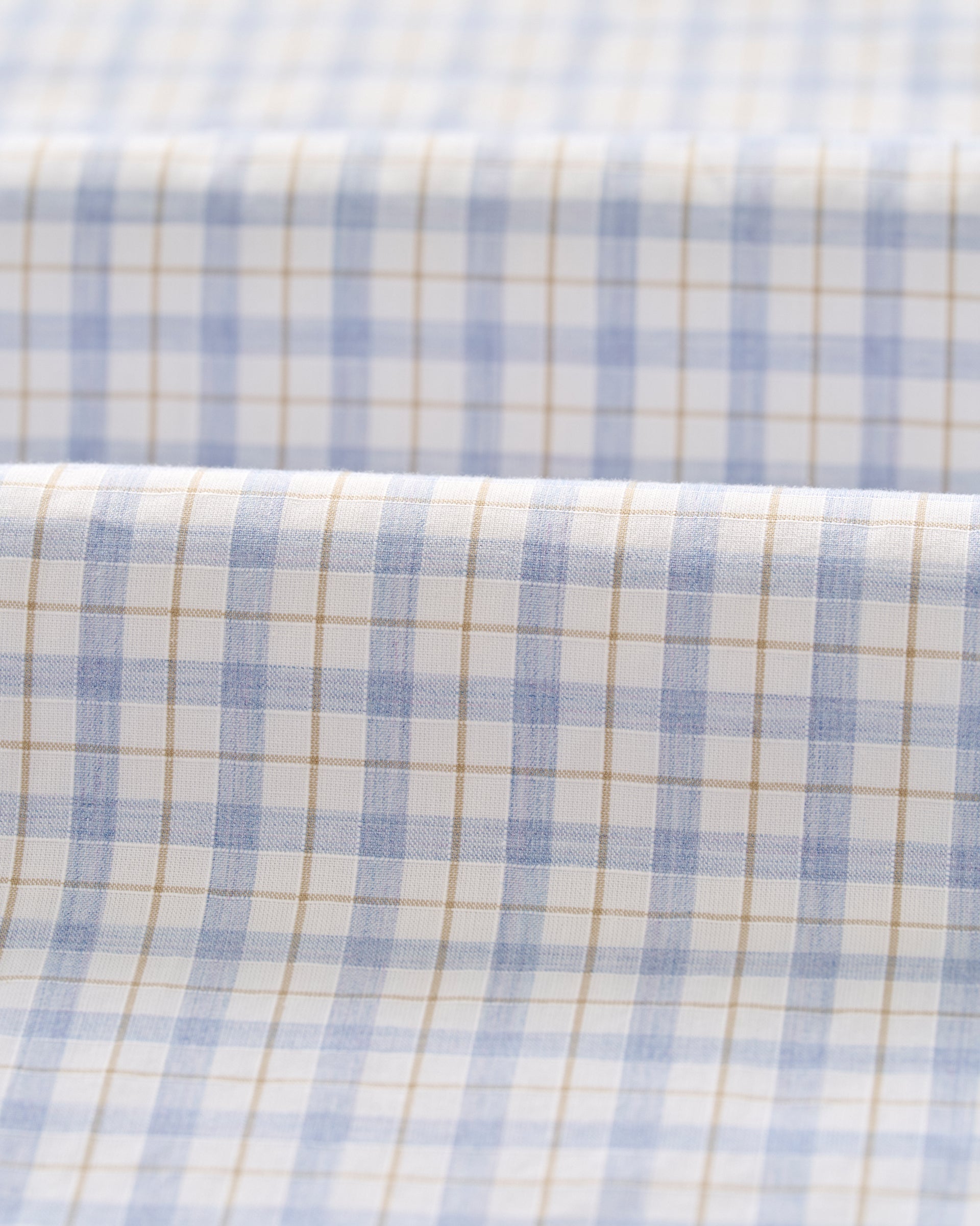 Johnnie-O Cotton Button Down Shirt - Trauber Tattersall, Mid Blue