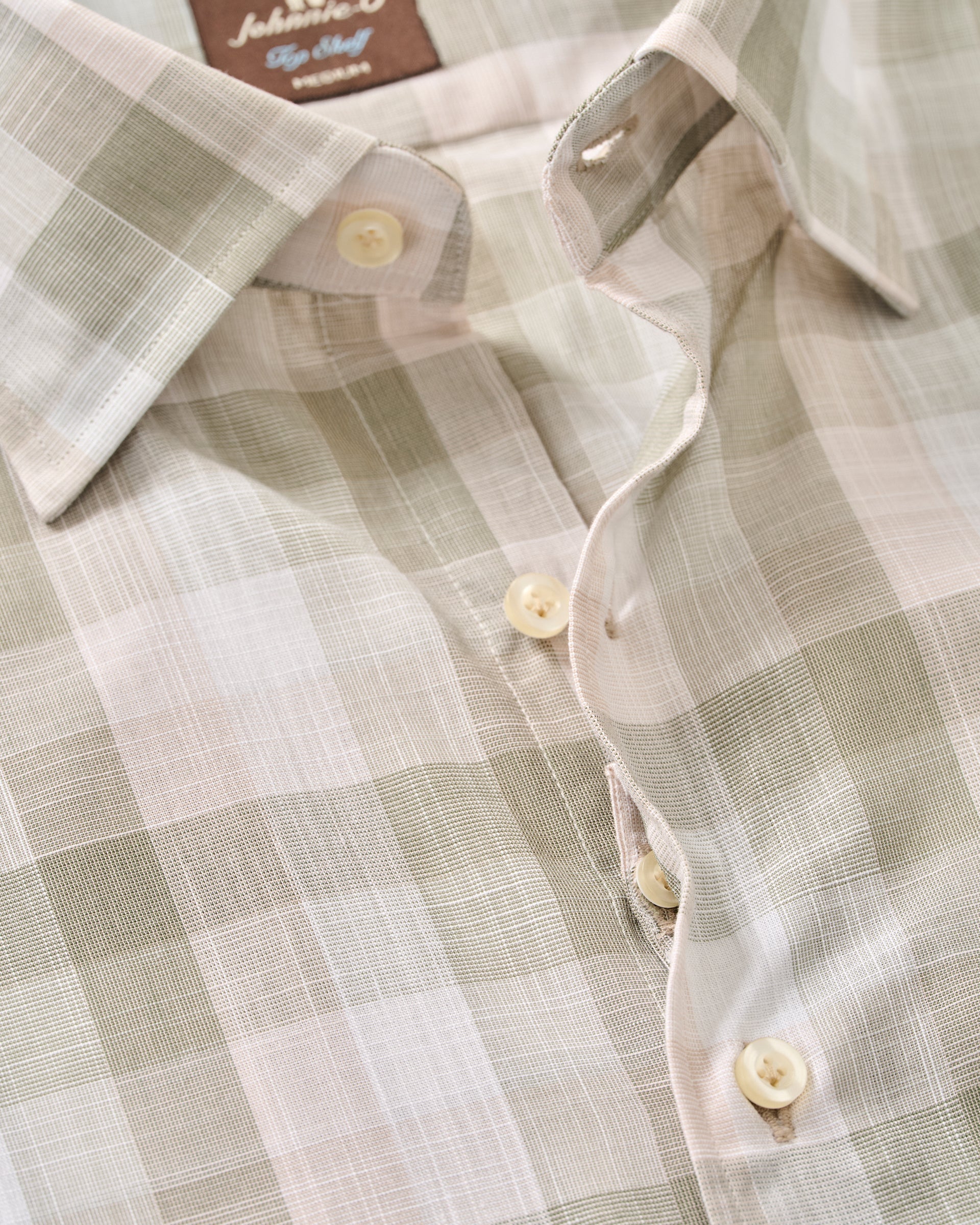 Johnnie-O Cotton Button Down Shirt - Umstead Plaid, Sage