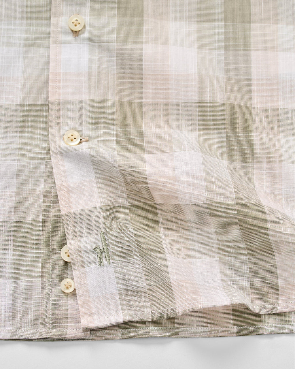 Johnnie-O Cotton Button Down Shirt - Umstead Plaid, Sage