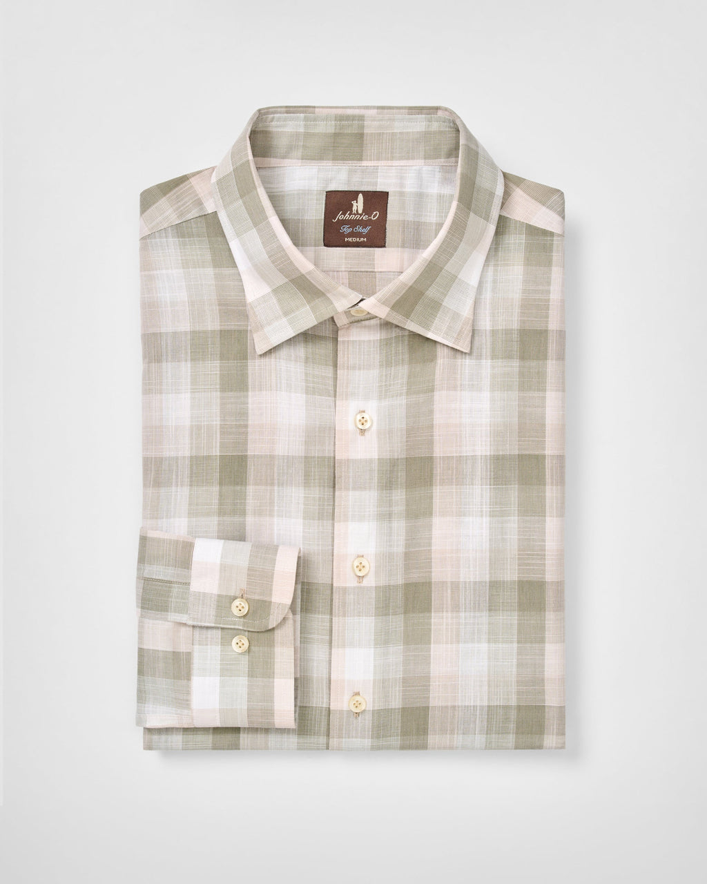 Johnnie-O Cotton Button Down Shirt - Umstead Plaid, Sage