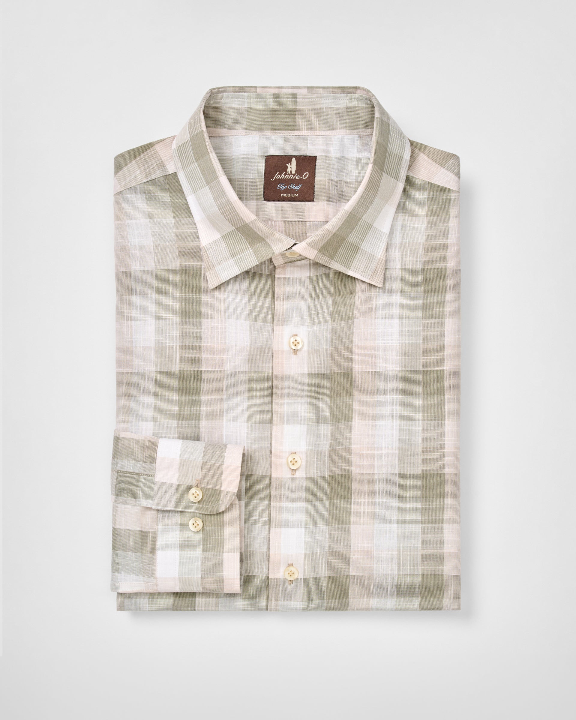 Johnnie-O Cotton Button Down Shirt - Umstead Plaid, Sage