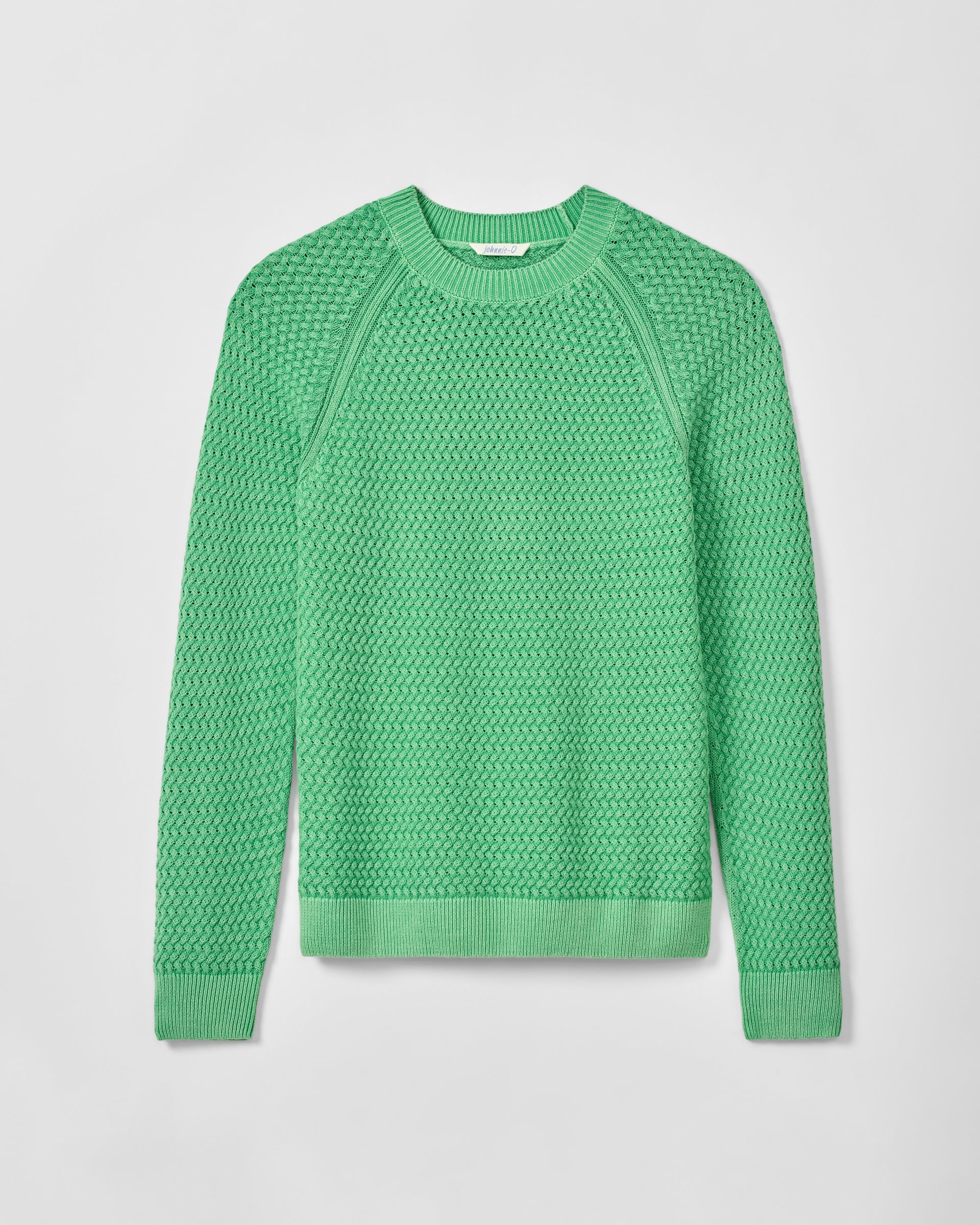 Johnnie-O Bridget Garment Dyed Crewneck Sweater, Ming Green